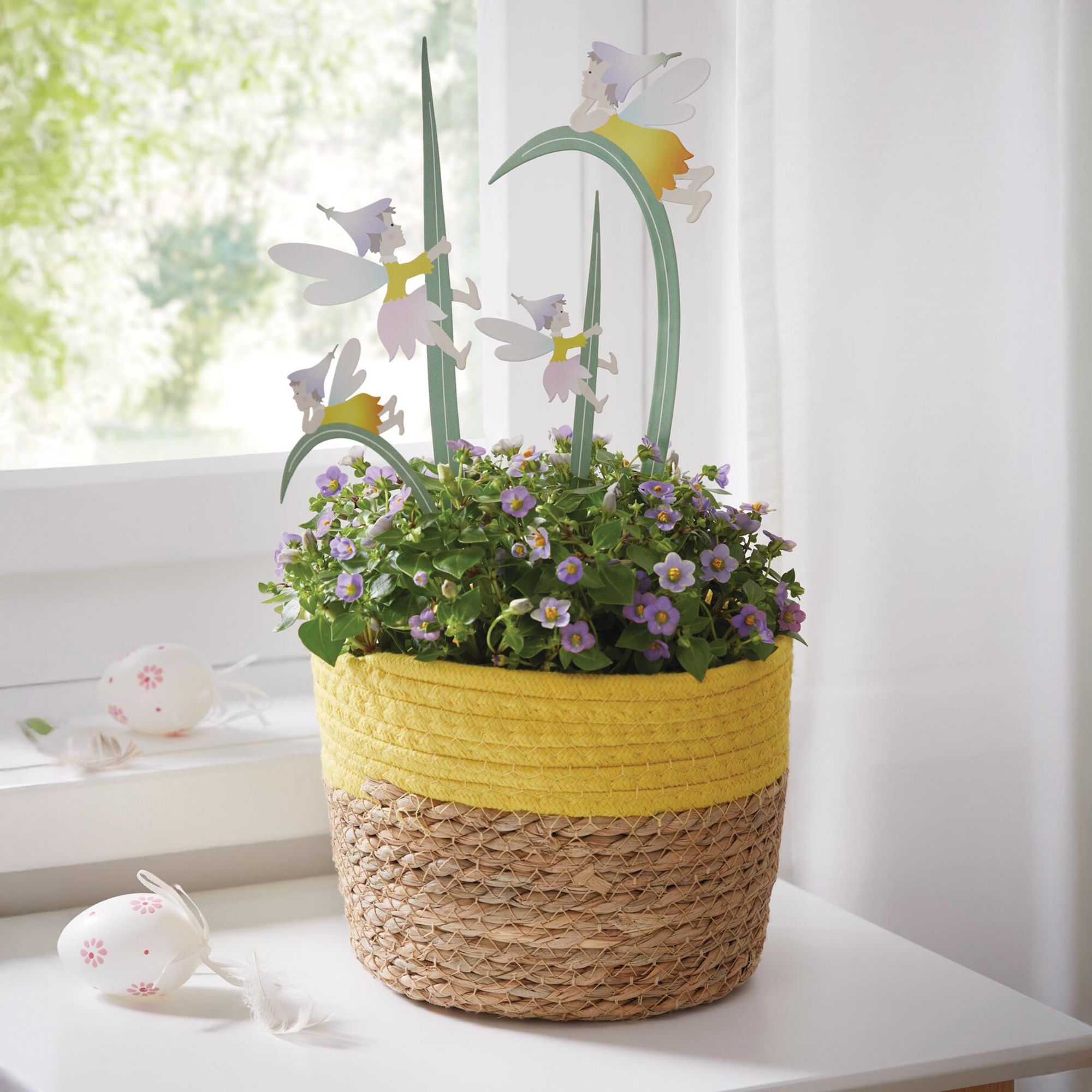 Blumenstecker "Fee mit Grashalm", 4er Set  im Frank Flechtwaren Online Shop für Gerade eingetroffen kaufen