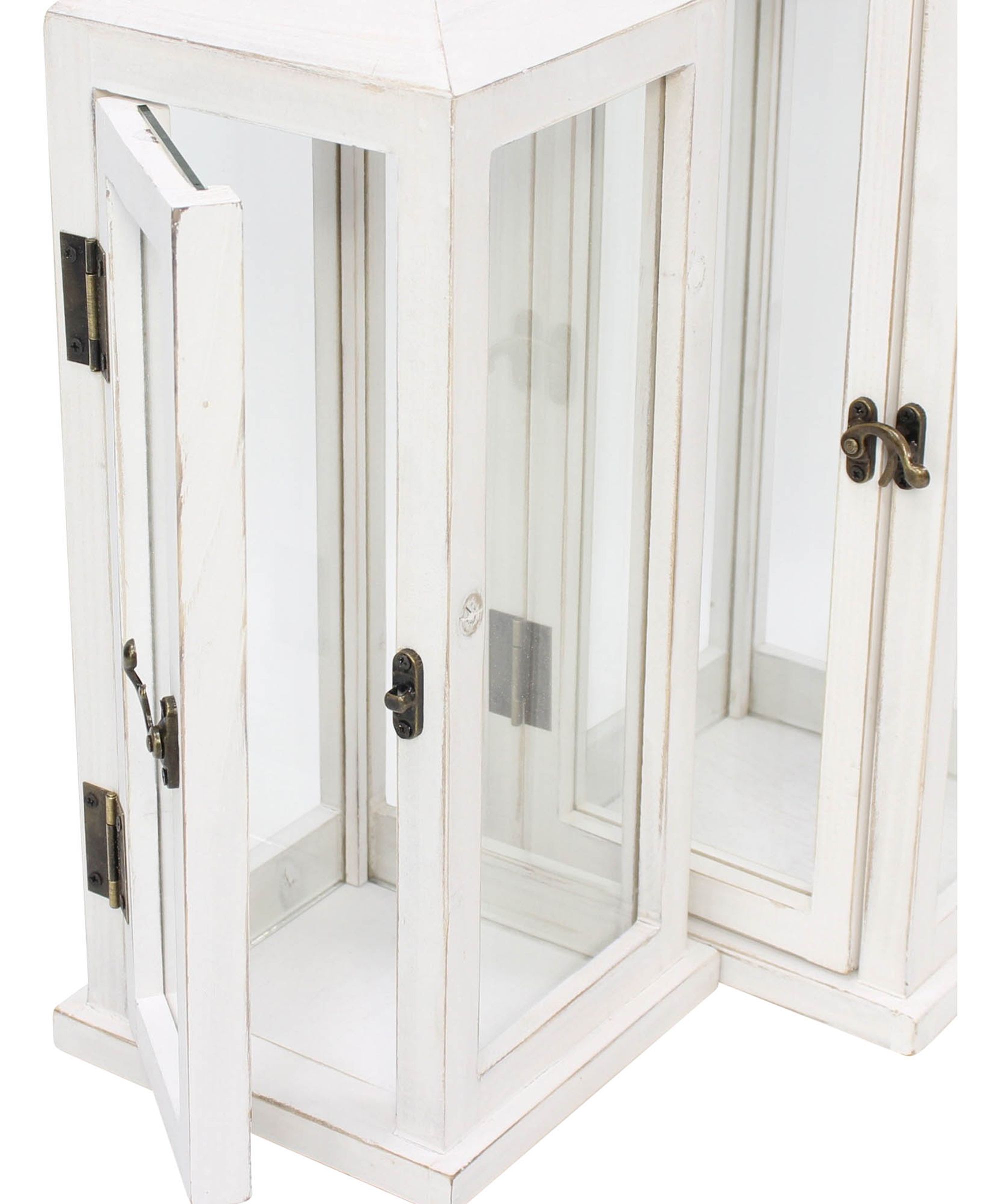 Laterne "White washed", 2er Set  im Frank Flechtwaren Online Shop für Laternen kaufen