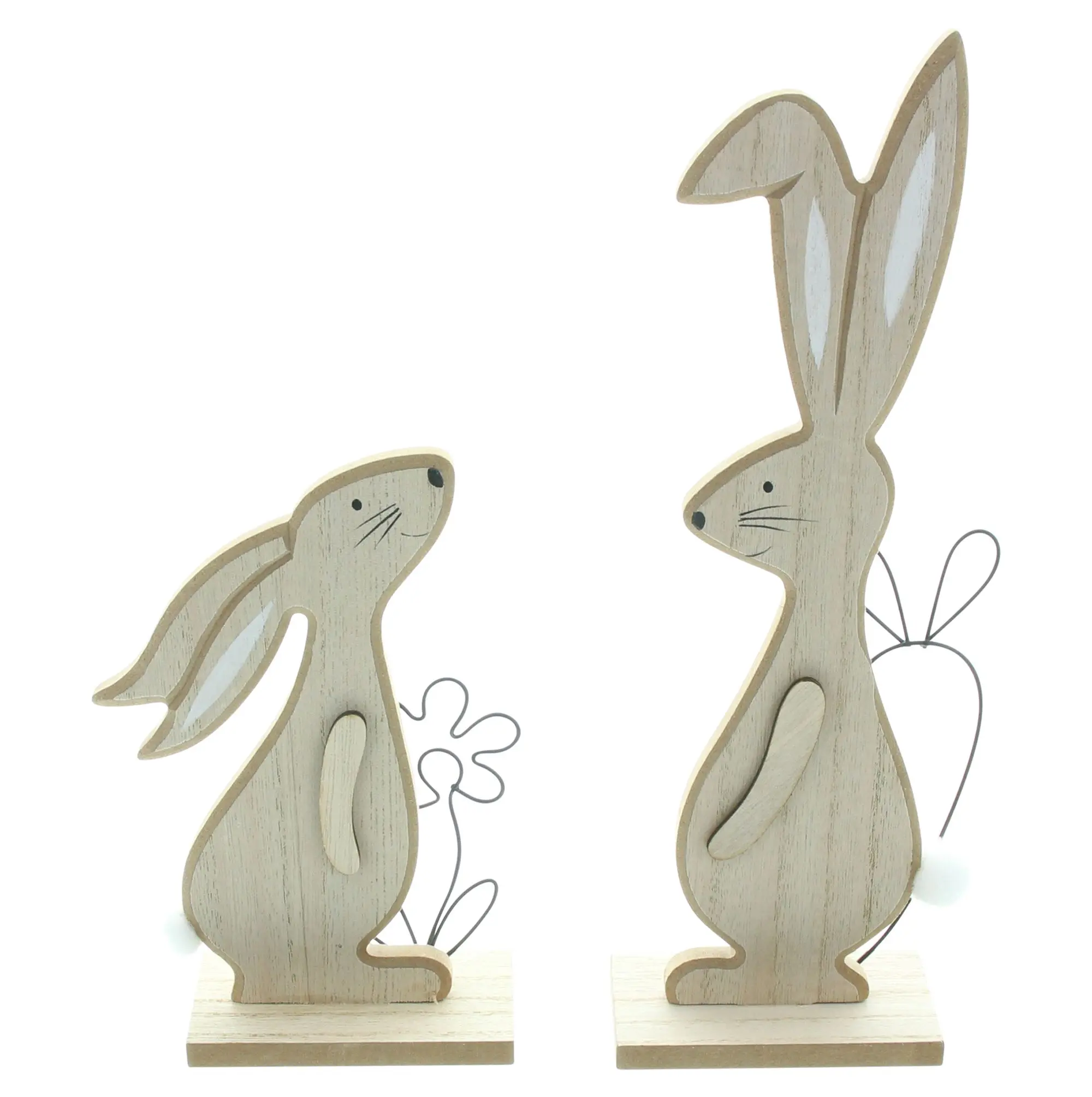 Hase "Natur", 2er Set  im Frank Flechtwaren Online Shop für Hasen &amp; Co kaufen