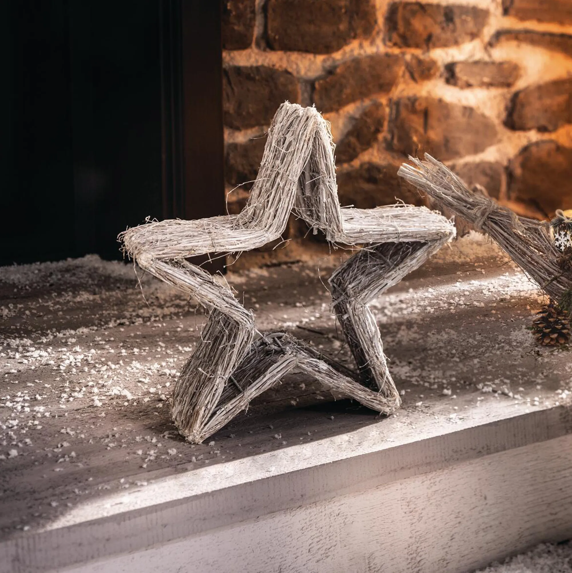 Flechtstern "Shabby White"  im Frank Flechtwaren Online Shop für Sterne kaufen
