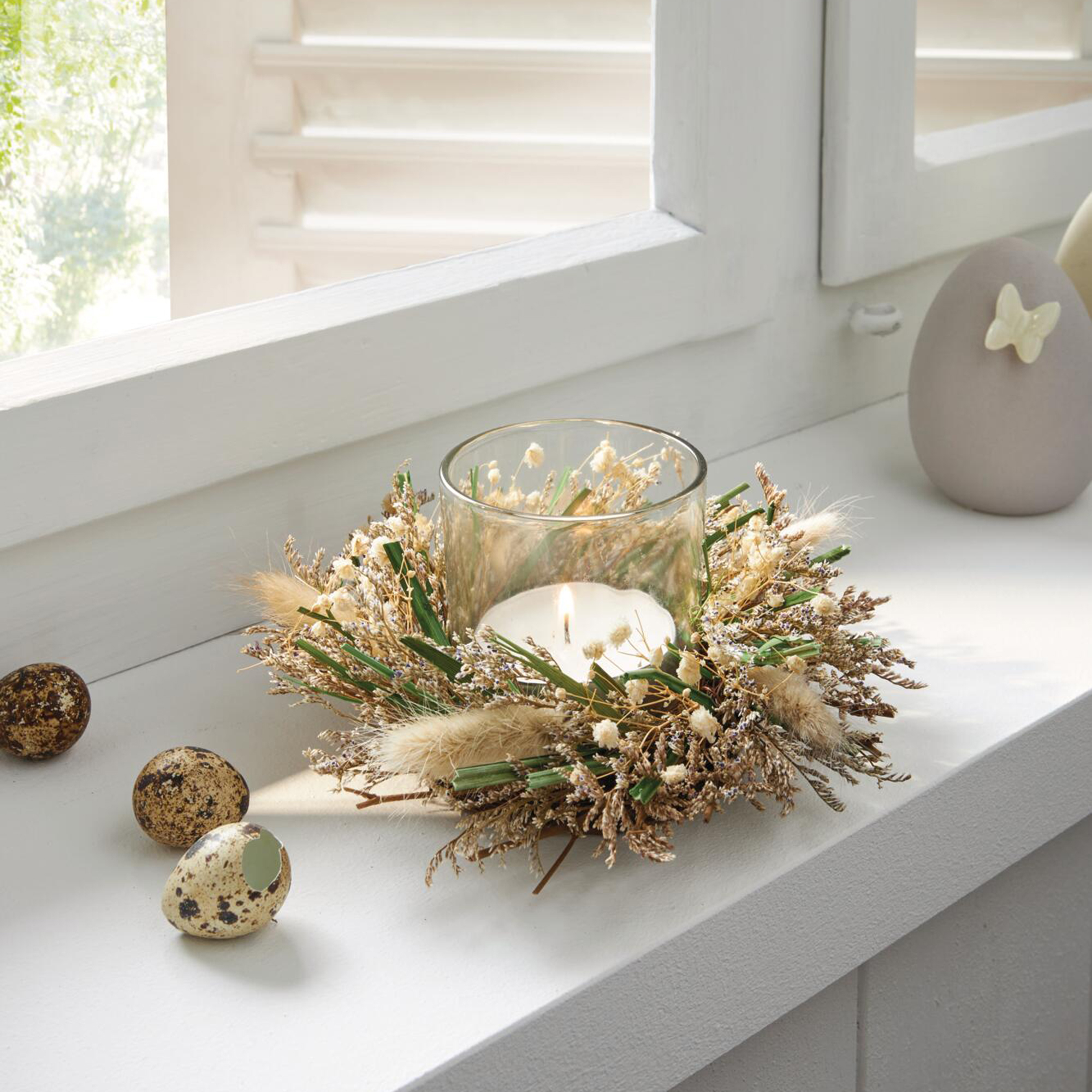 Windlicht "Flower Whispers"  im Frank Flechtwaren Online Shop für Gerade eingetroffen kaufen