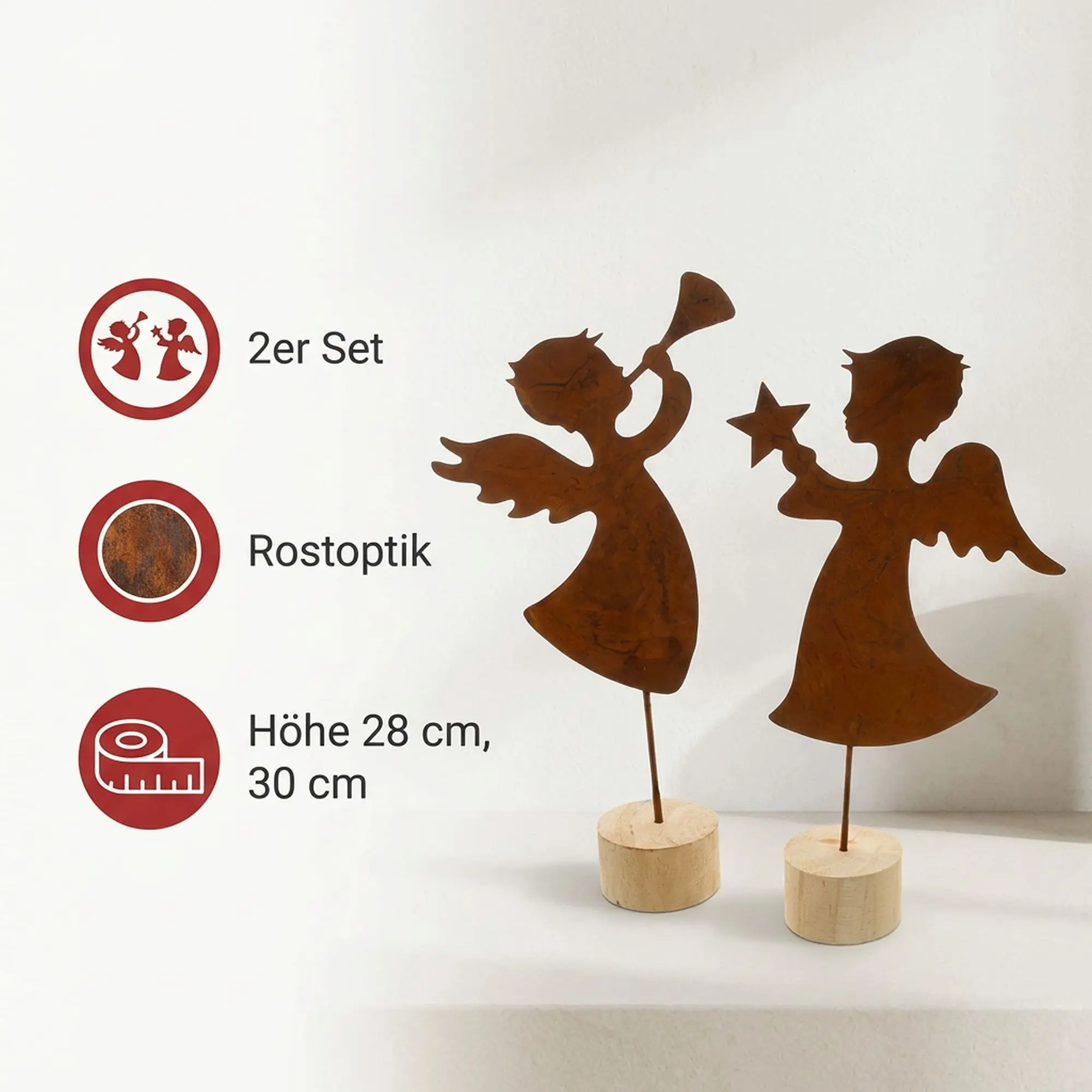 Figur "Engel", 2er Set  im Frank Flechtwaren Online Shop für Engel kaufen