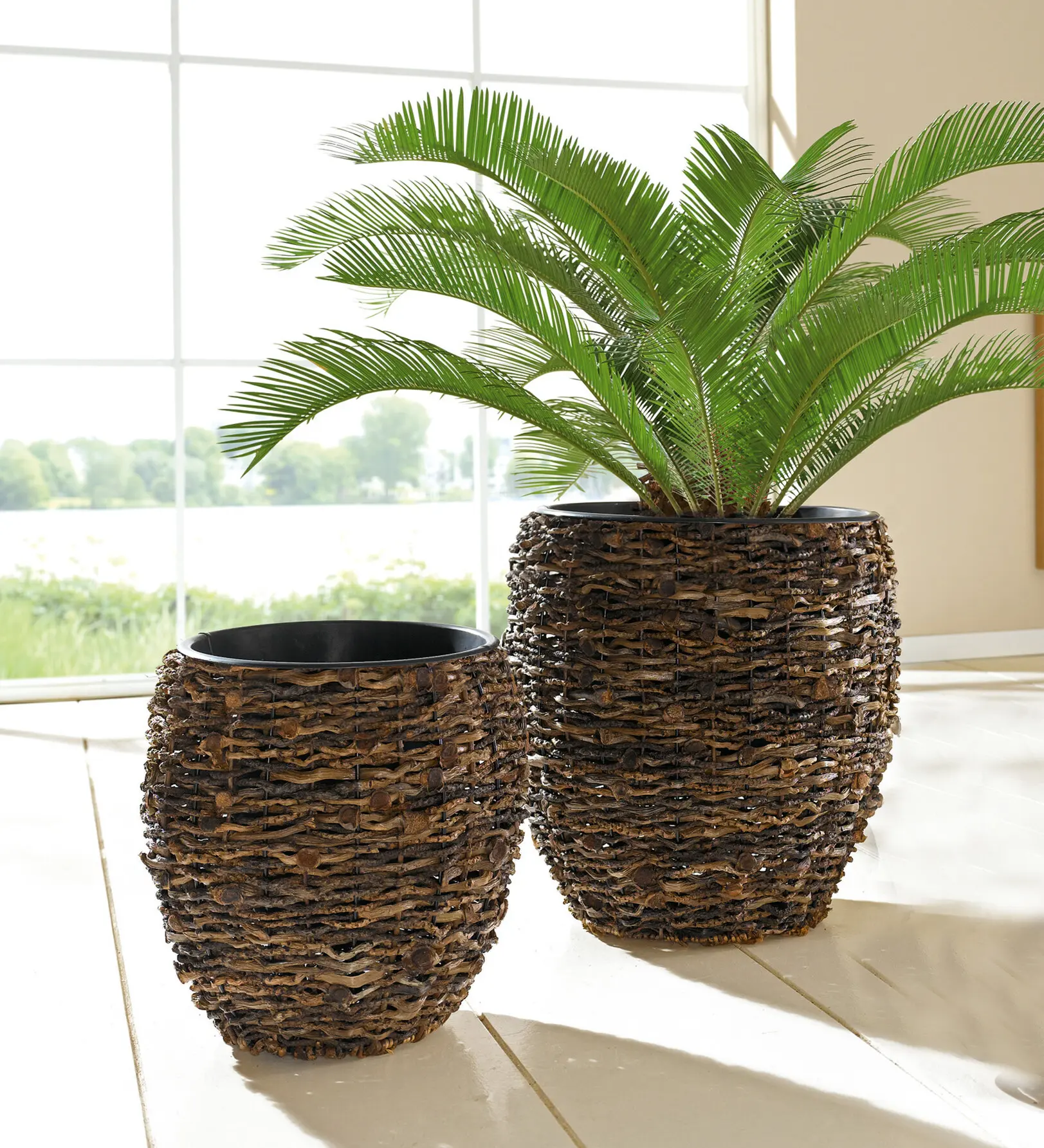 Übertopf "Kokos", 2er Set im Frank Flechtwaren Online Shop für Übertöpfe kaufen Übertopf "Kokos", 2er Set im Frank Flechtwaren Online Shop für Übertöpfe kaufen