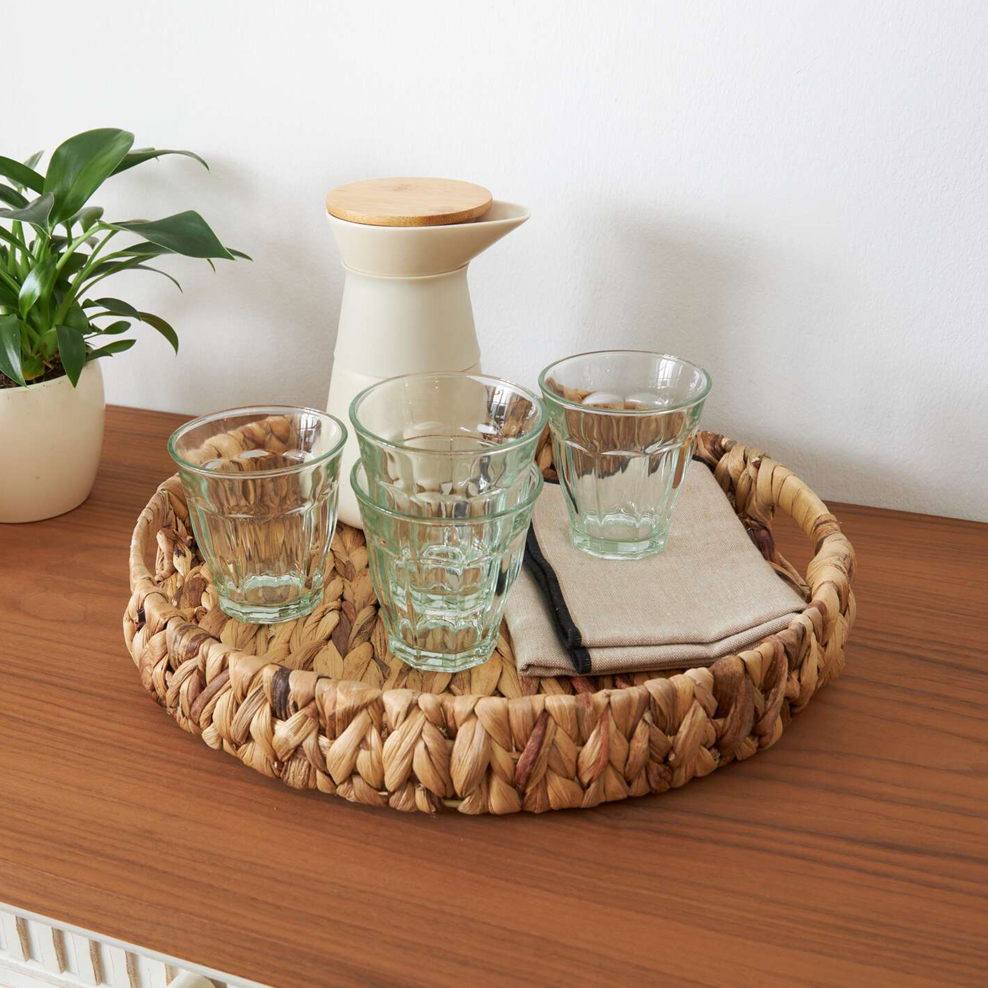 Tablett "Wasserhyazinthe", rund im Frank Flechtwaren Online Shop für Herbst kaufen Tablett "Wasserhyazinthe", rund im Frank Flechtwaren Online Shop für Herbst kaufen