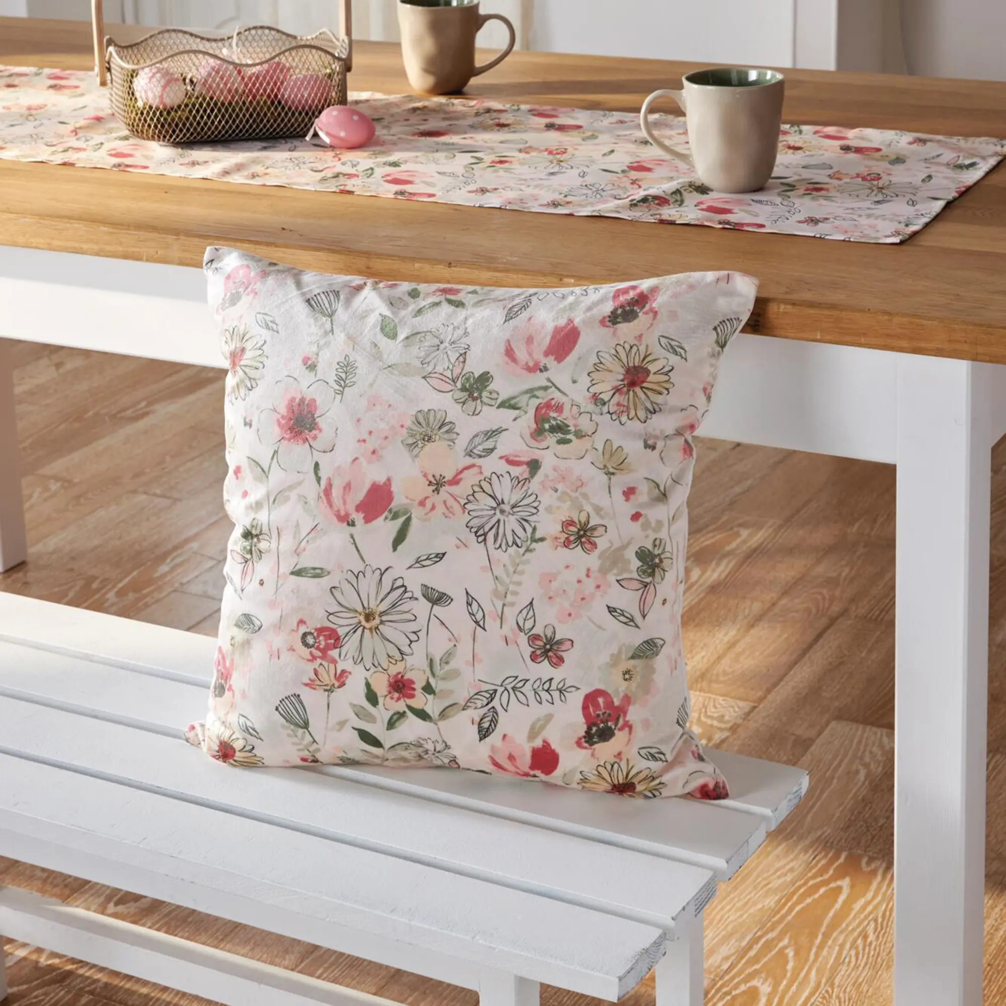 Kissenhülle "Aquarellblumen"  im Frank Flechtwaren Online Shop kaufen