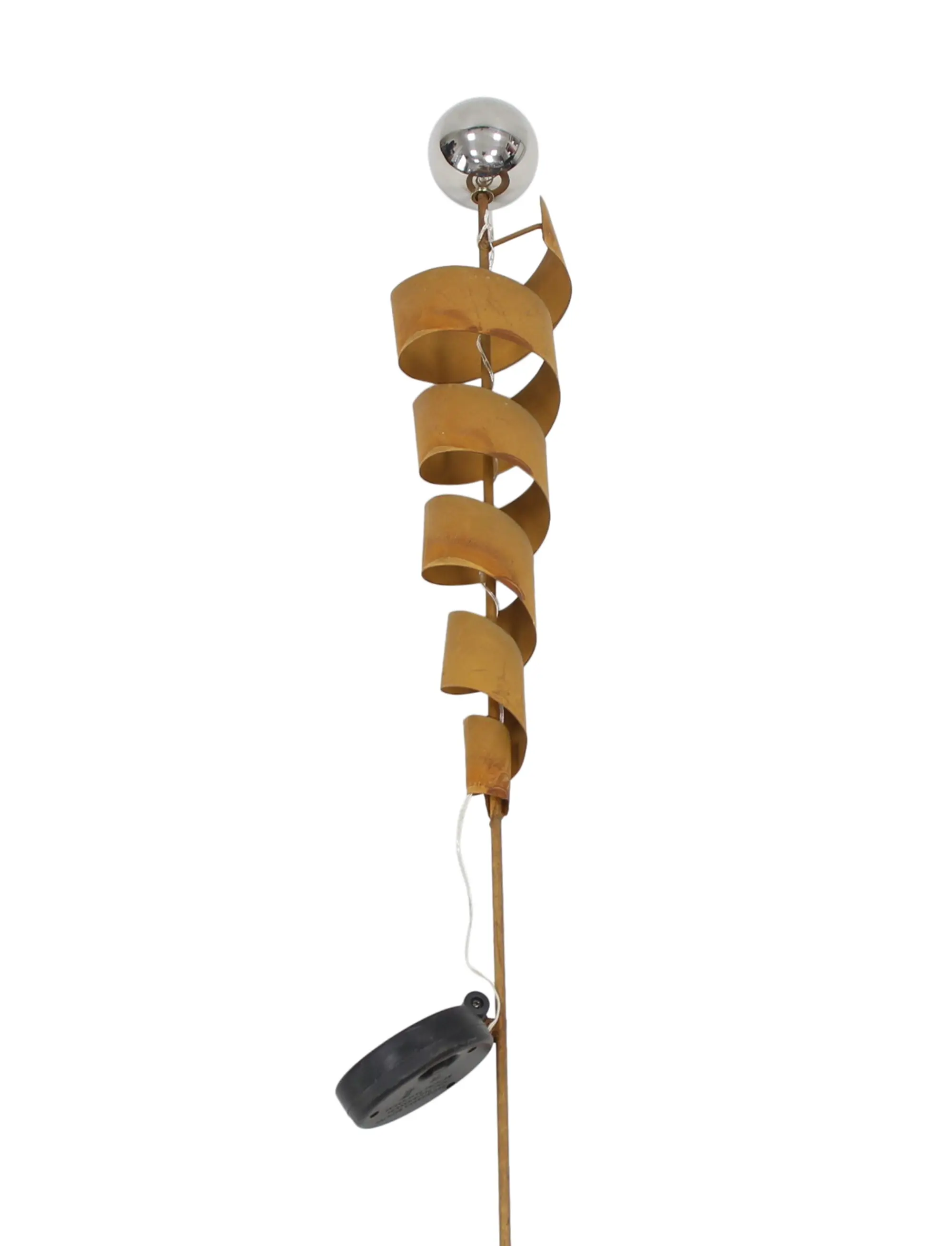 Solarstecker "Spirale"  im Frank Flechtwaren Online Shop für Rostdeko für Ihren Garten kaufen