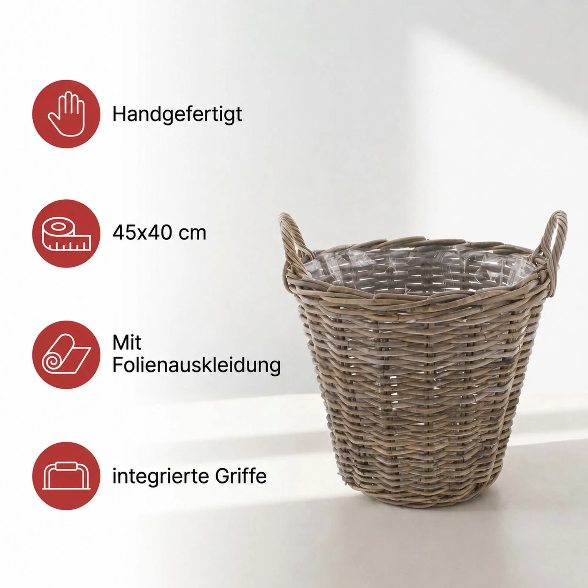 Pflanzkorb "Rattan", maxi  im Frank Flechtwaren Online Shop für Bunter Ostergarten kaufen