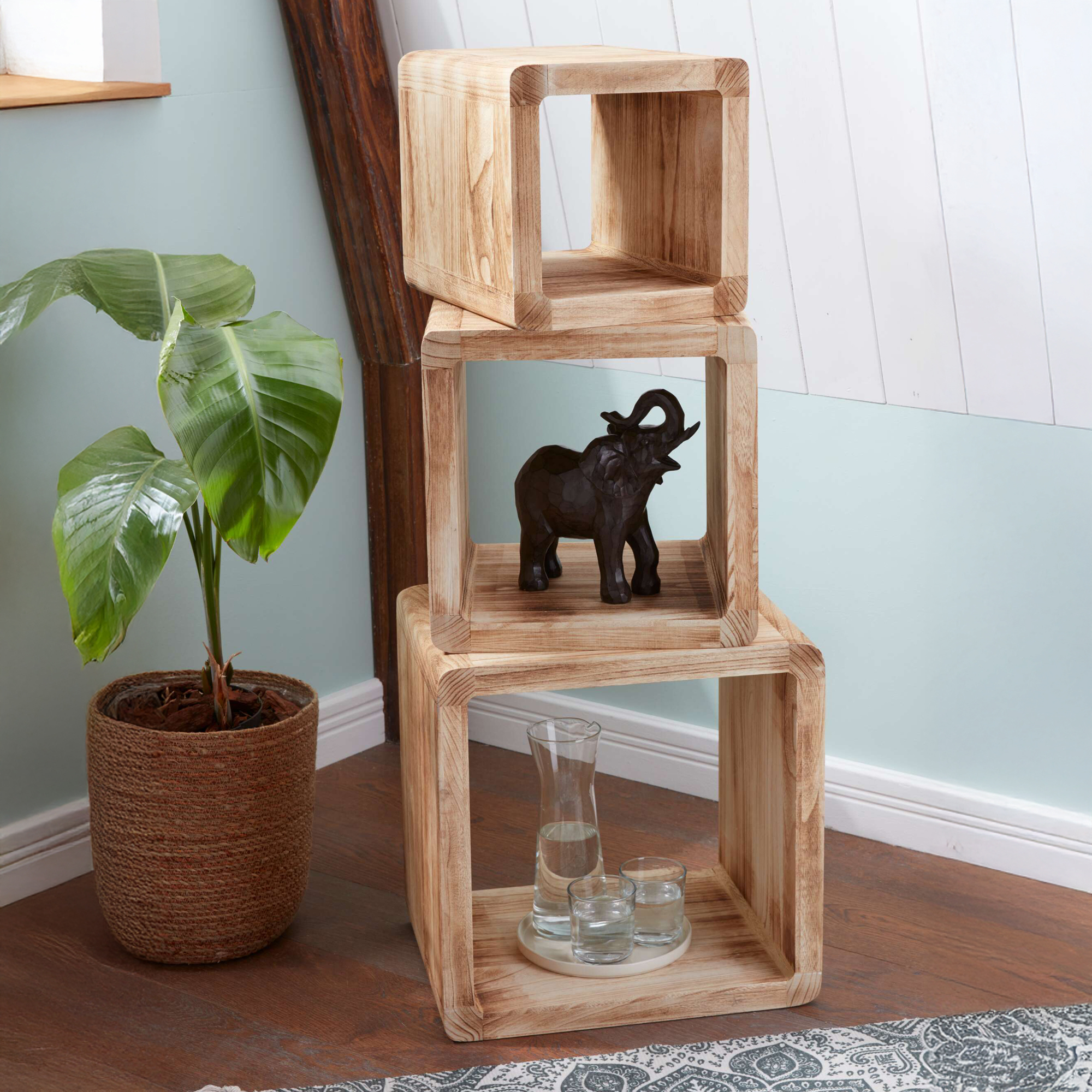 Regal-Cubes "Geflammt", 3er Set  im Frank Flechtwaren Online Shop kaufen