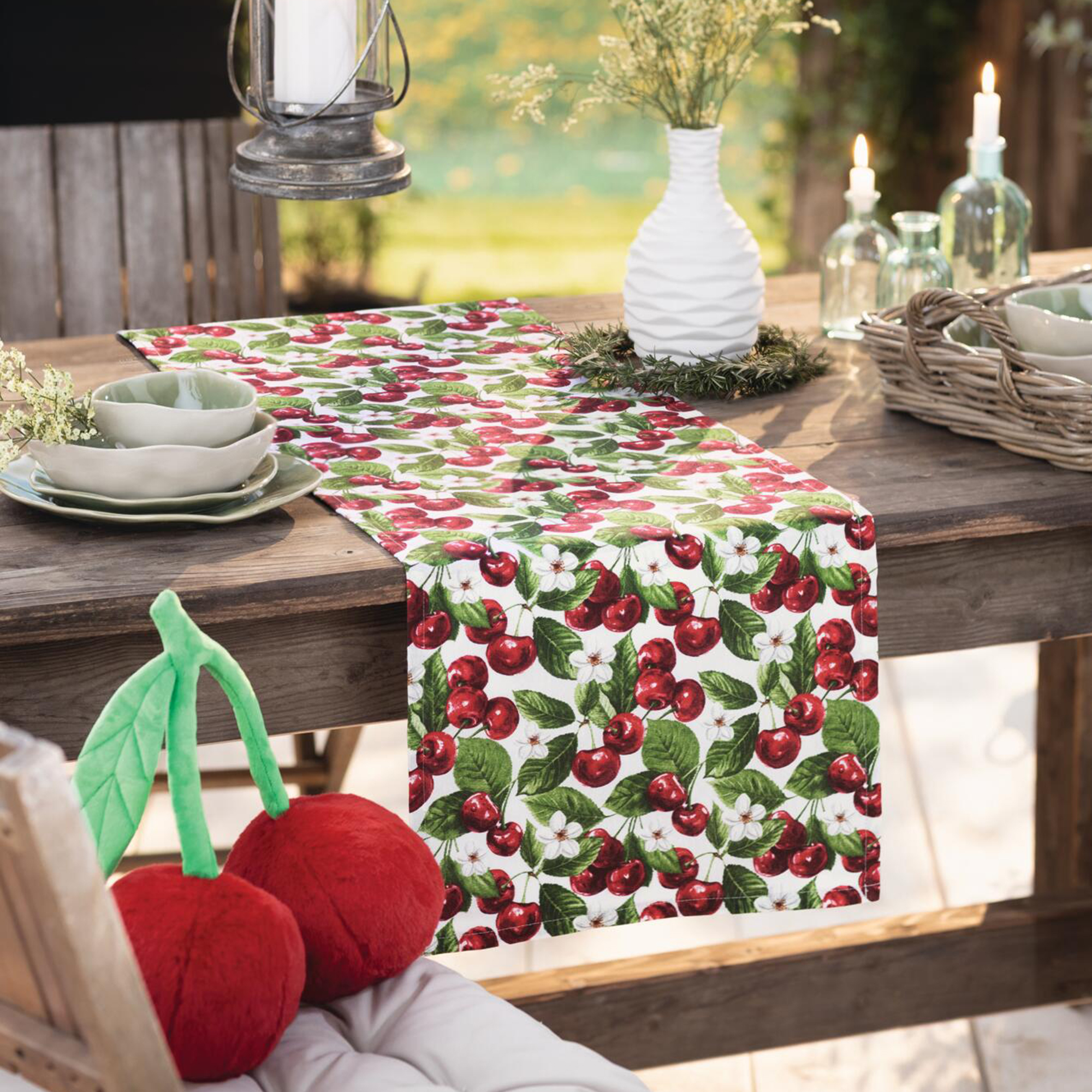 Tischläufer "Kirschgenuss"  im Frank Flechtwaren Online Shop kaufen