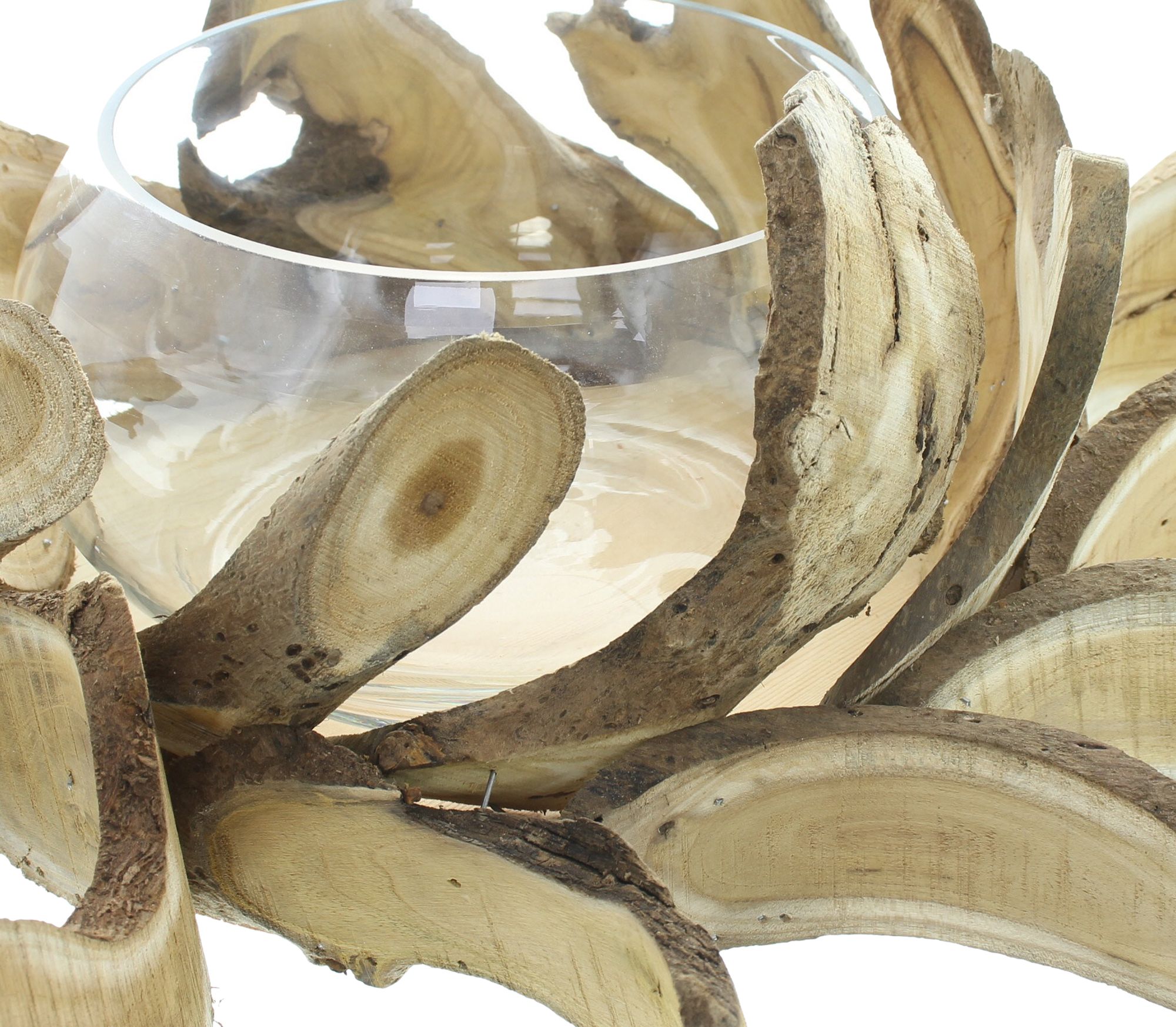 Windlicht "Holzscheiben"  im Frank Flechtwaren Online Shop für Gerade eingetroffen kaufen