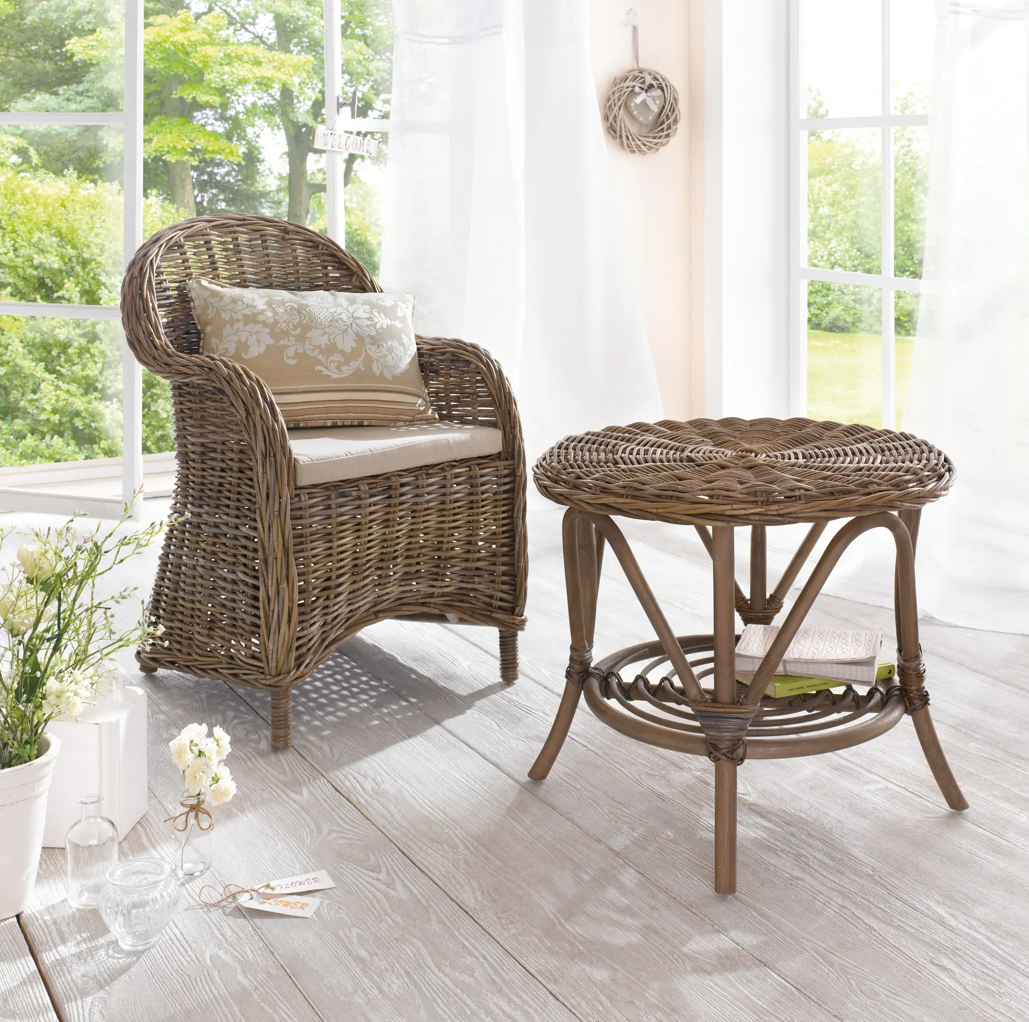 Rattansessel "Koboo Grey" im Frank Flechtwaren Online Shop für Sessel & Stühle kaufen Rattansessel "Koboo Grey" im Frank Flechtwaren Online Shop für Sessel & Stühle kaufen