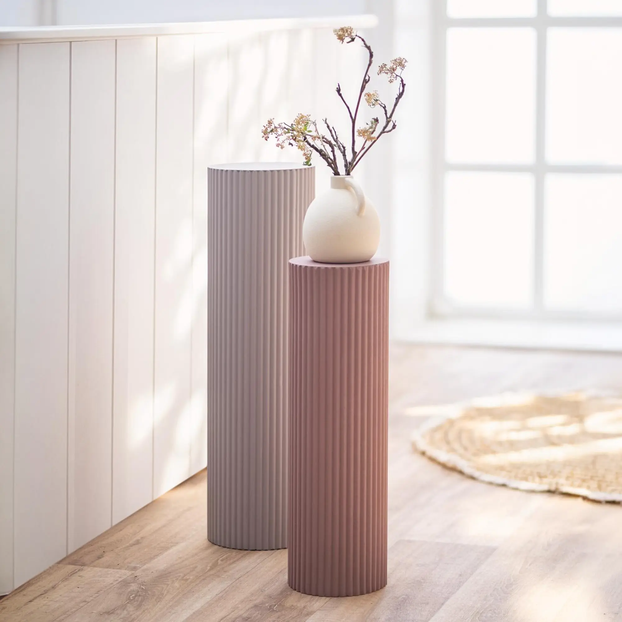 Deko-Säule "Pastell", 2er Set  im Frank Flechtwaren Online Shop kaufen