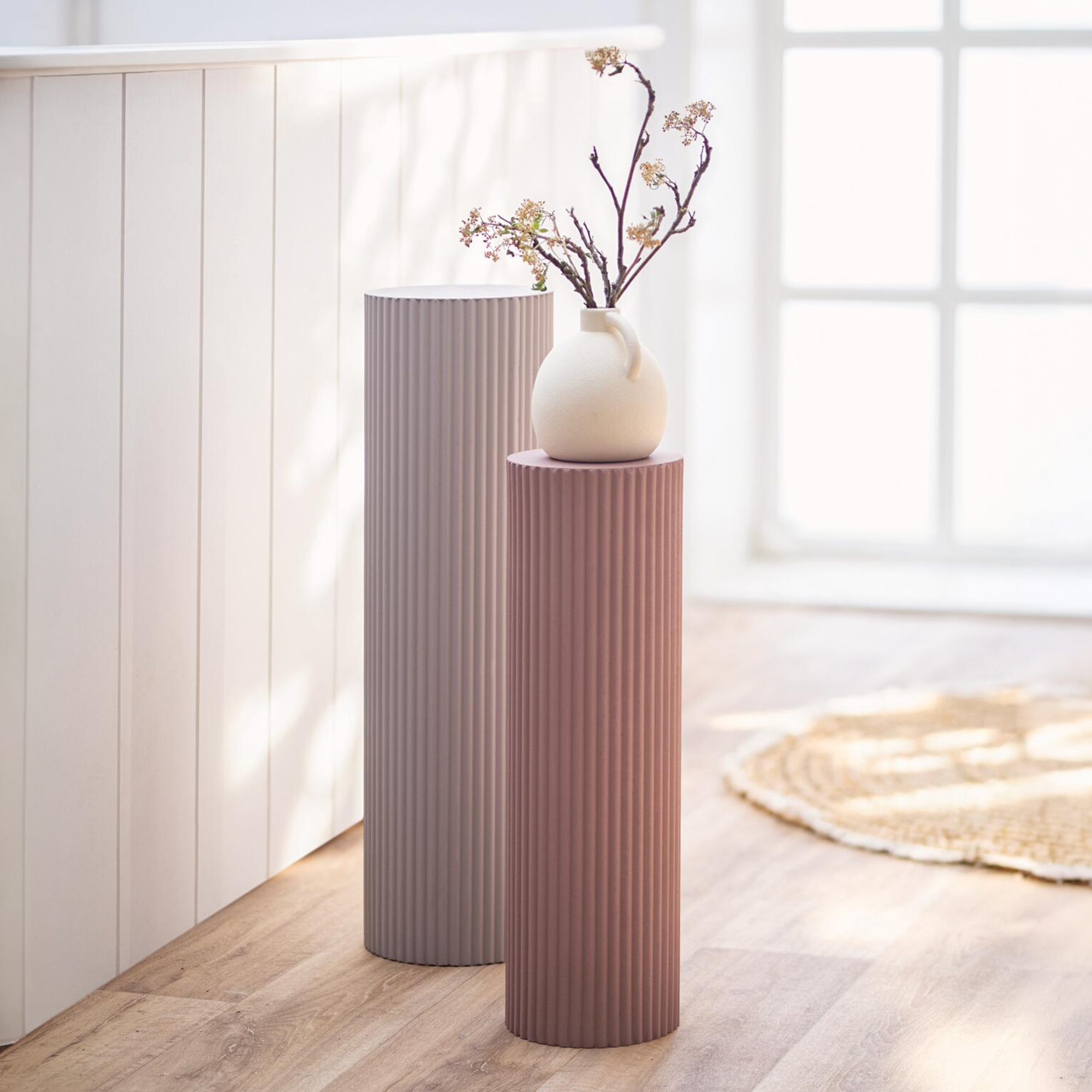Deko-Säule "Pastell", 2er Set  im Frank Flechtwaren Online Shop kaufen