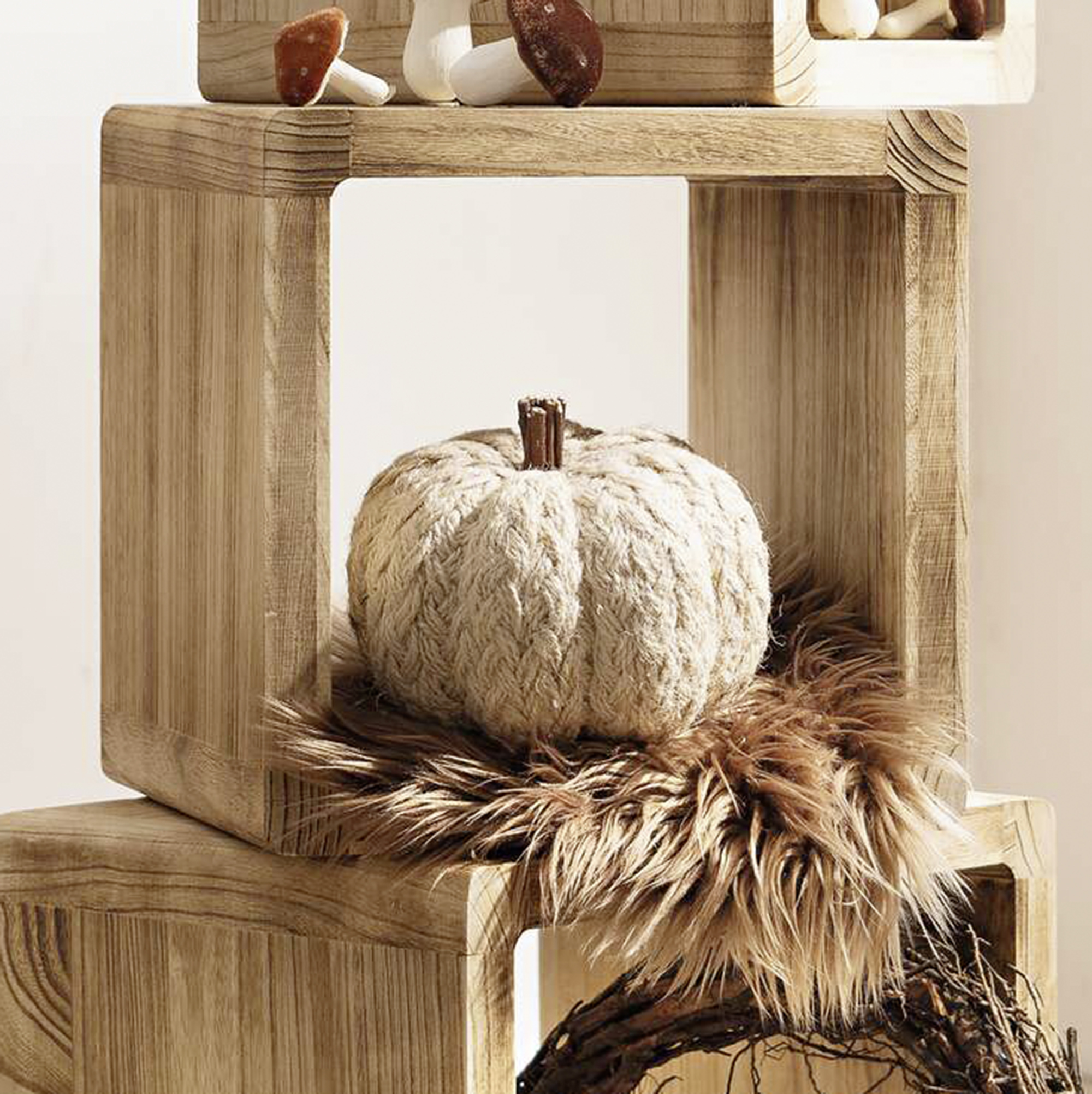 Kürbis "Naturstrick"  im Frank Flechtwaren Online Shop für Herbst kaufen