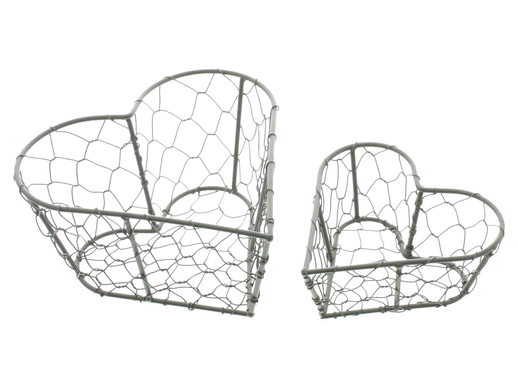 Drahtkörbchen "Herz", 2er Set im Frank Flechtwaren Online Shop für Ostern kaufen Drahtkörbchen "Herz", 2er Set im Frank Flechtwaren Online Shop für Ostern kaufen