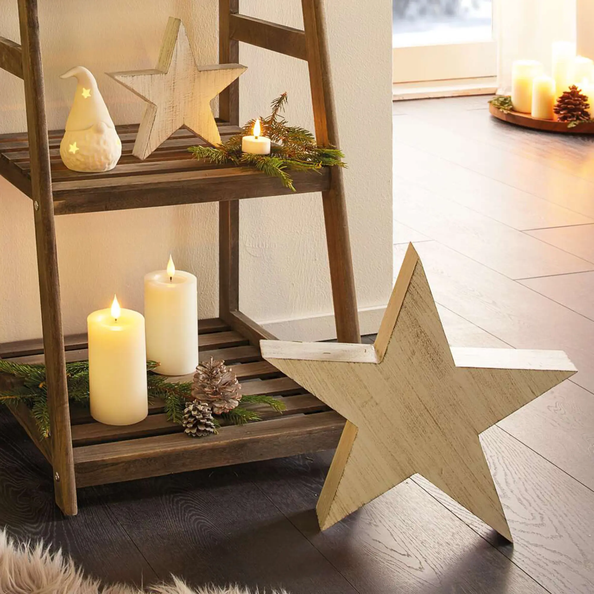 Stern "Whitewashed", 2er Set  im Frank Flechtwaren Online Shop kaufen