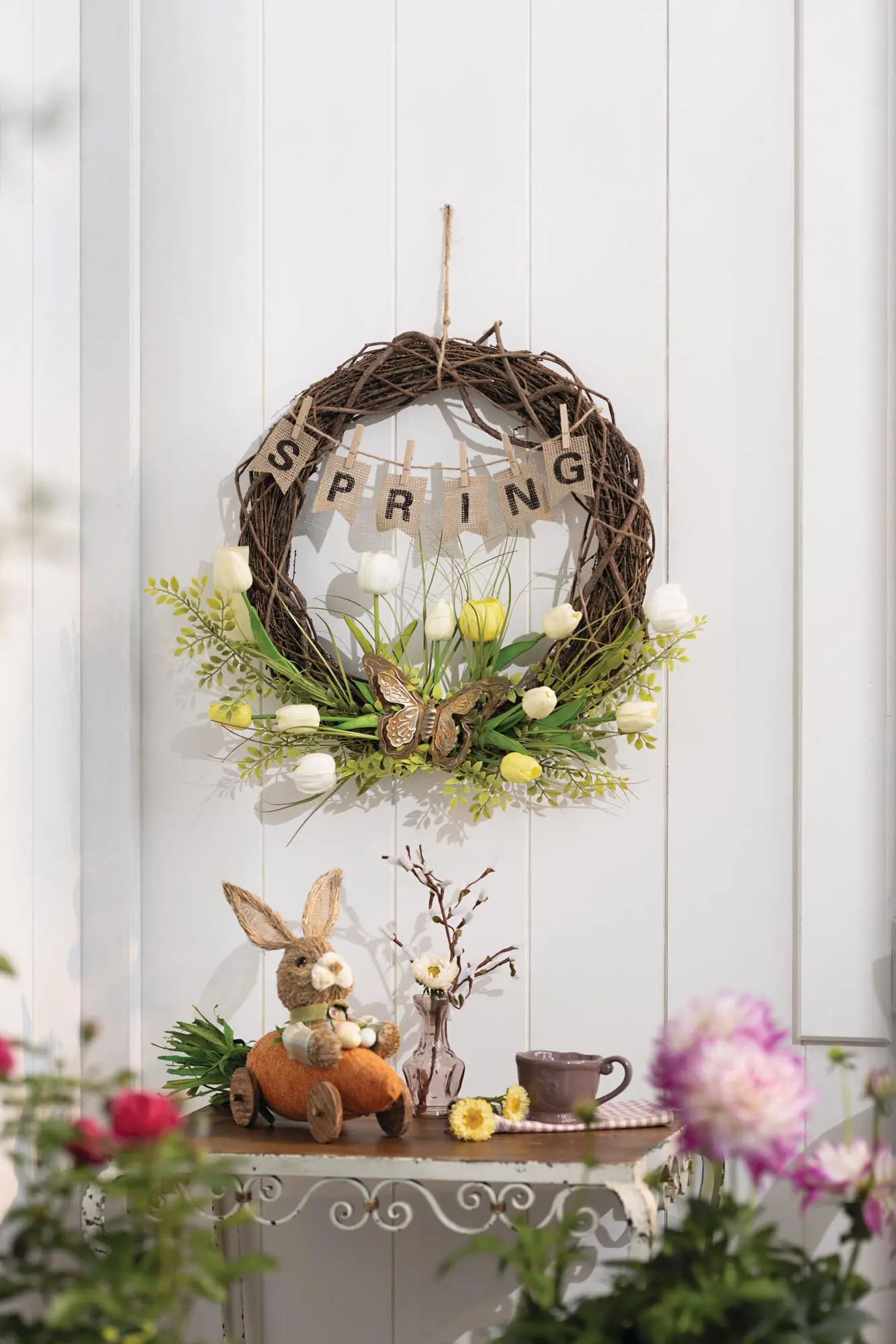 Kranz "Spring"  im Frank Flechtwaren Online Shop für Bunte Osterzeit kaufen