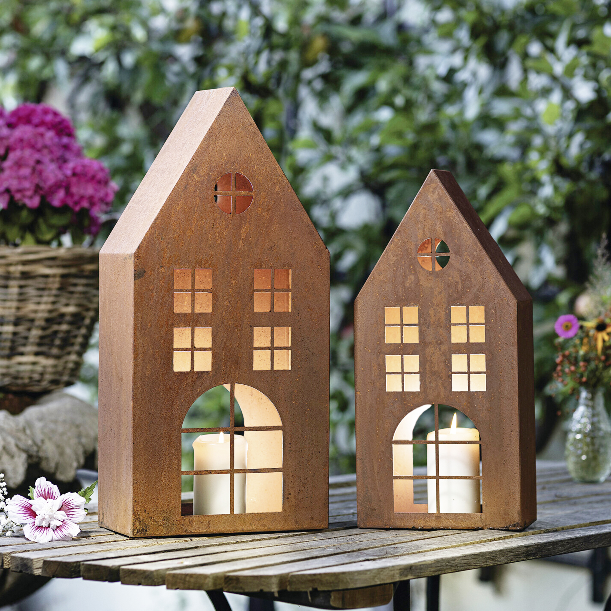 Haus "Rost", 2er Set  im Frank Flechtwaren Online Shop kaufen