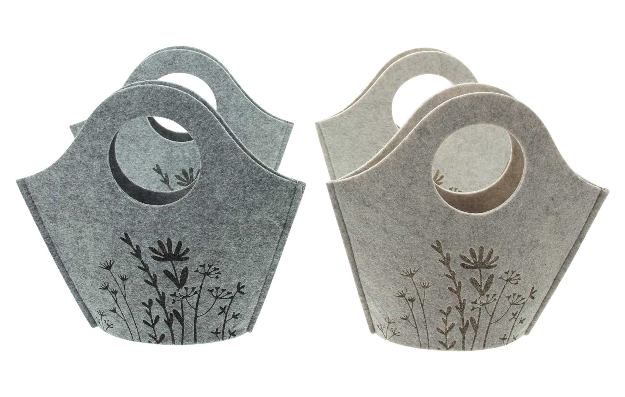 Filztasche "Blumenwiese", 4er Set im Frank Flechtwaren Online Shop für Ostern kaufen Filztasche "Blumenwiese", 4er Set im Frank Flechtwaren Online Shop für Ostern kaufen