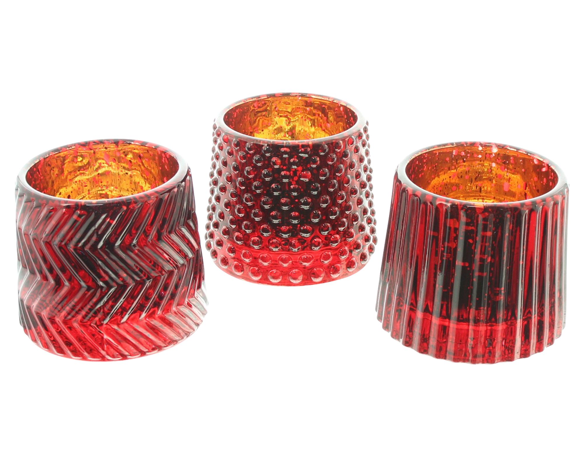 Teelichthalter "Struktur", 3er Set  im Frank Flechtwaren Online Shop für Teelichthalter kaufen
