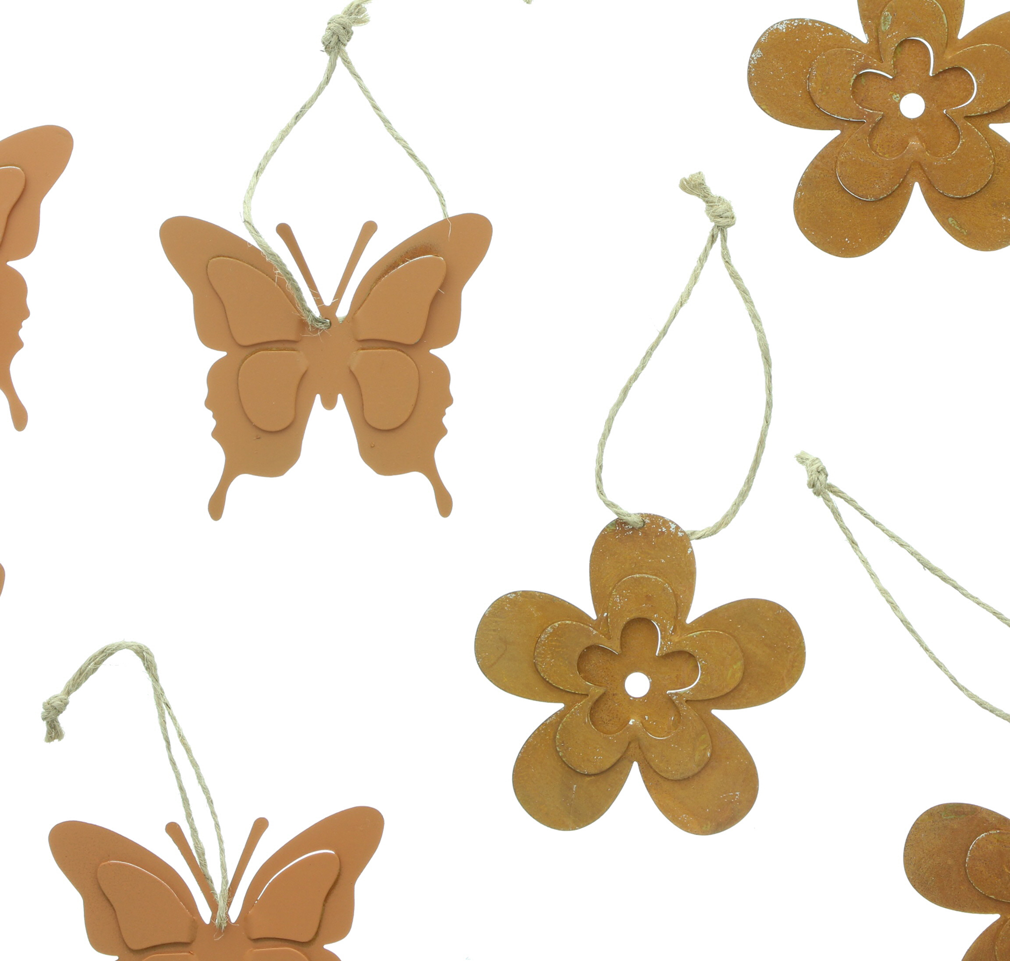 Hänger "Rostoptik", 8er Set, B-Ware  im Frank Flechtwaren Online Shop für Dekohänger kaufen