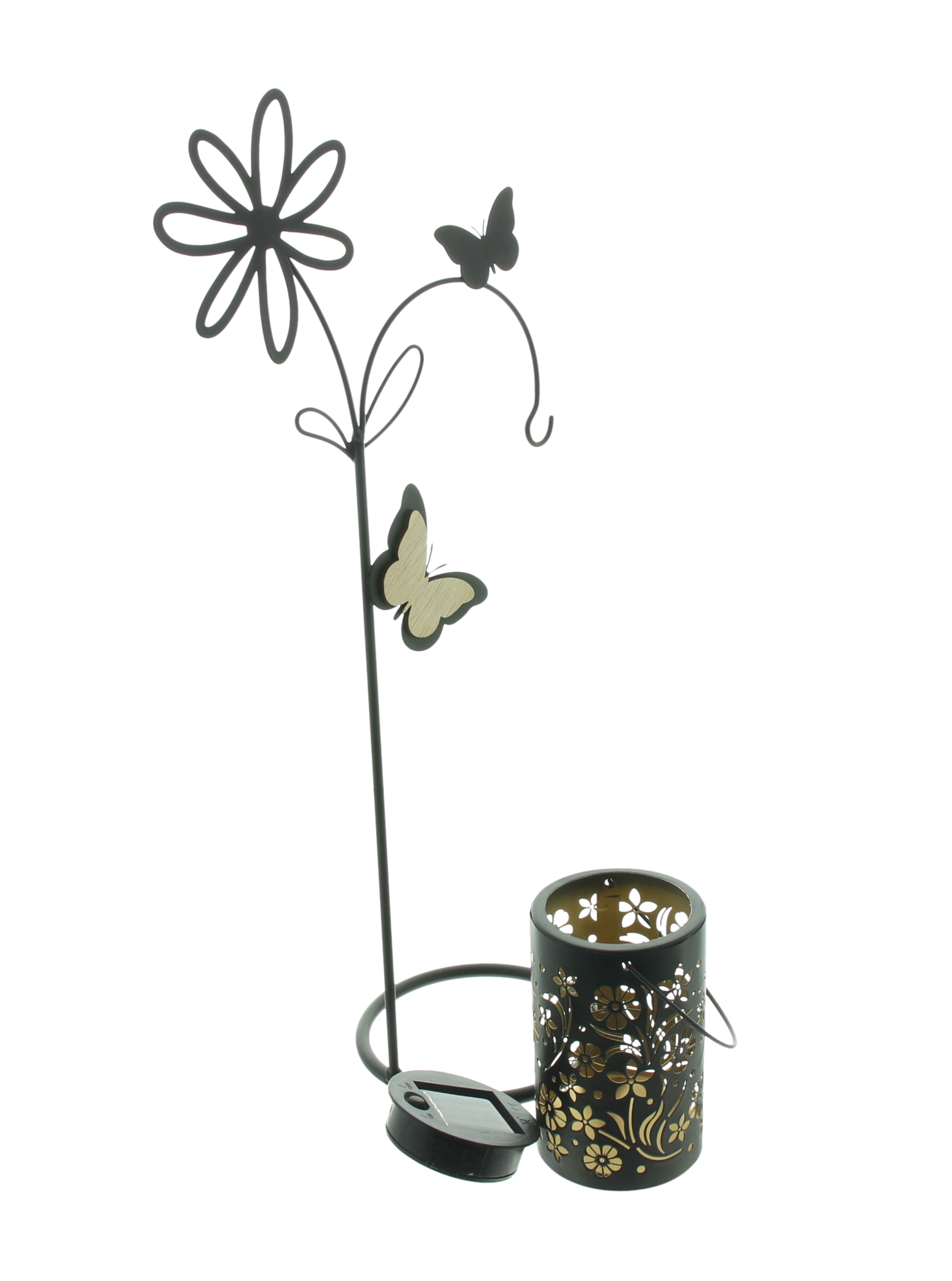 Solar-Deko "Blütenlaterne"  im Frank Flechtwaren Online Shop für Gerade eingetroffen kaufen