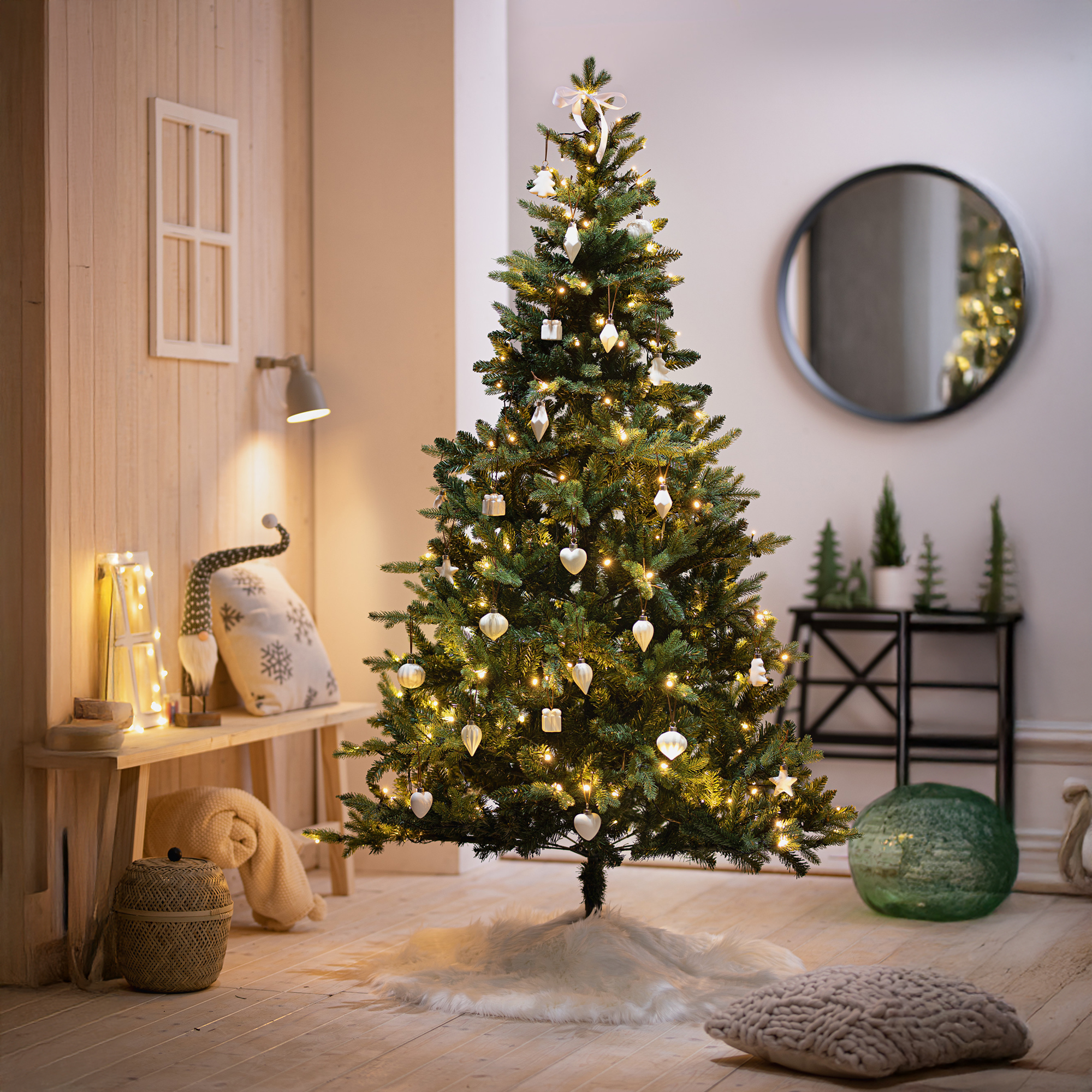 Christbaumdecke "Schneeweiß"  im Frank Flechtwaren Online Shop kaufen