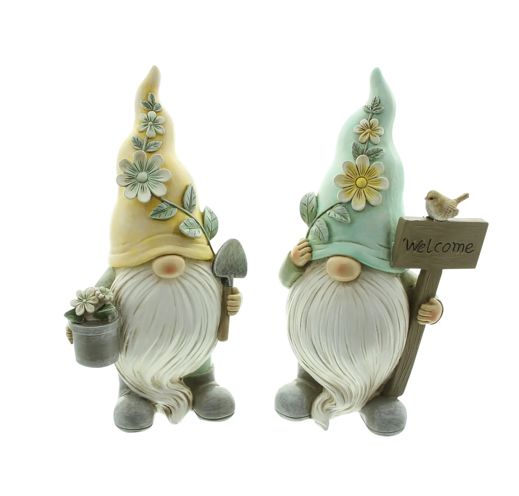 Wichtel "Gartenarbeit", 2er Set  im Frank Flechtwaren Online Shop für Gartenfiguren kaufen