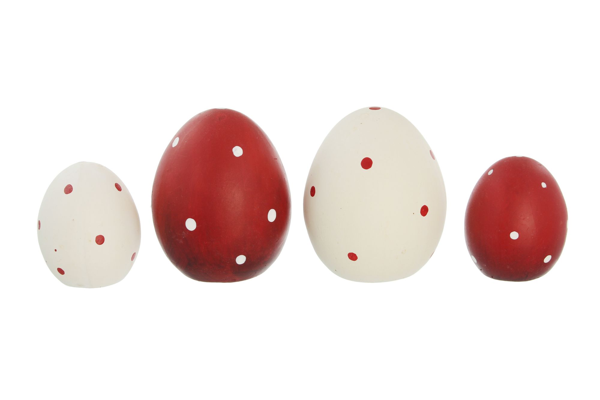 Deko-Ei "Pünktchen", 4er Set  im Frank Flechtwaren Online Shop für Ostereier kaufen