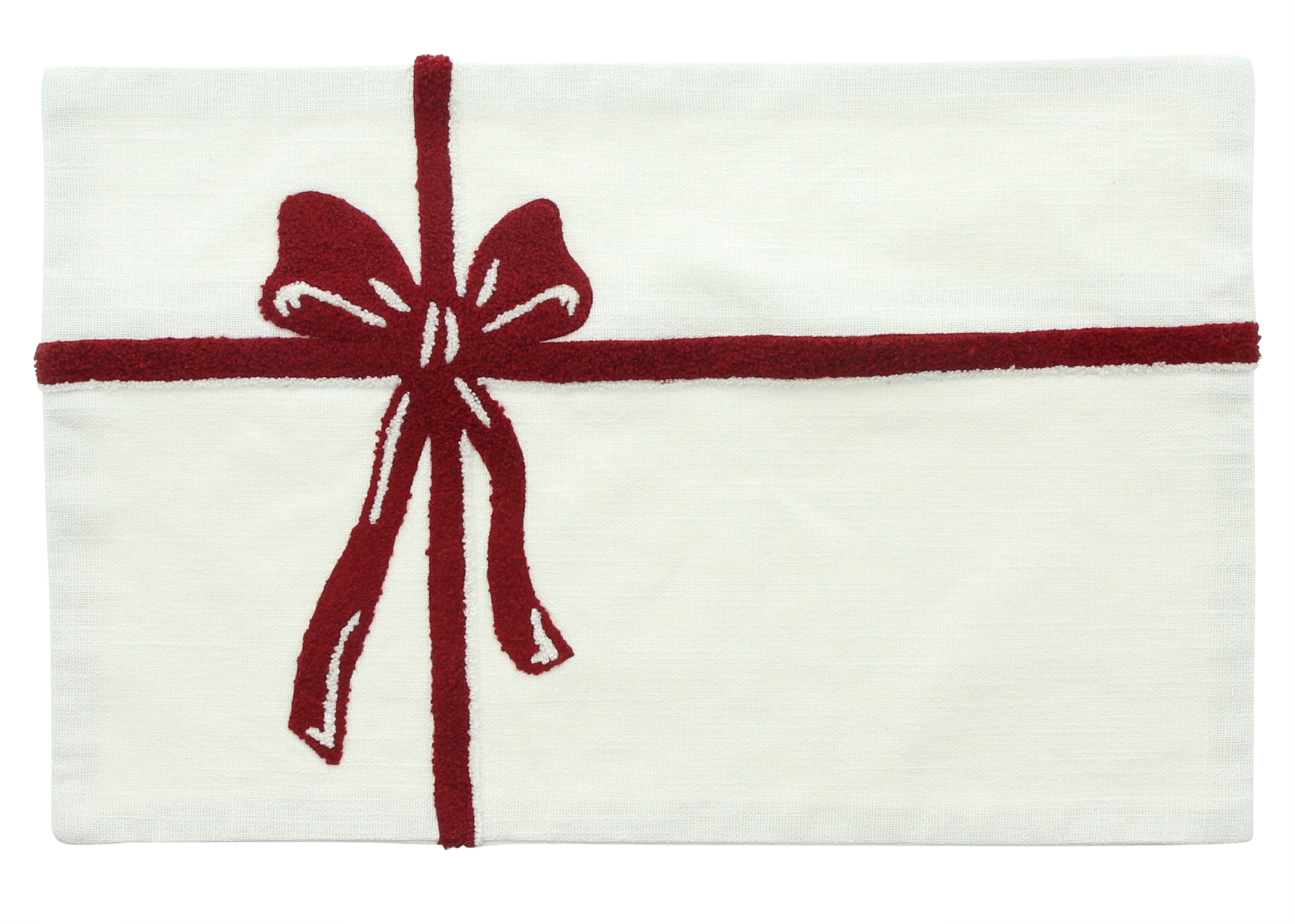 Kissenhülle "Rote Schleife"  im Frank Flechtwaren Online Shop für Kissen &amp; Kissenhüllen kaufen