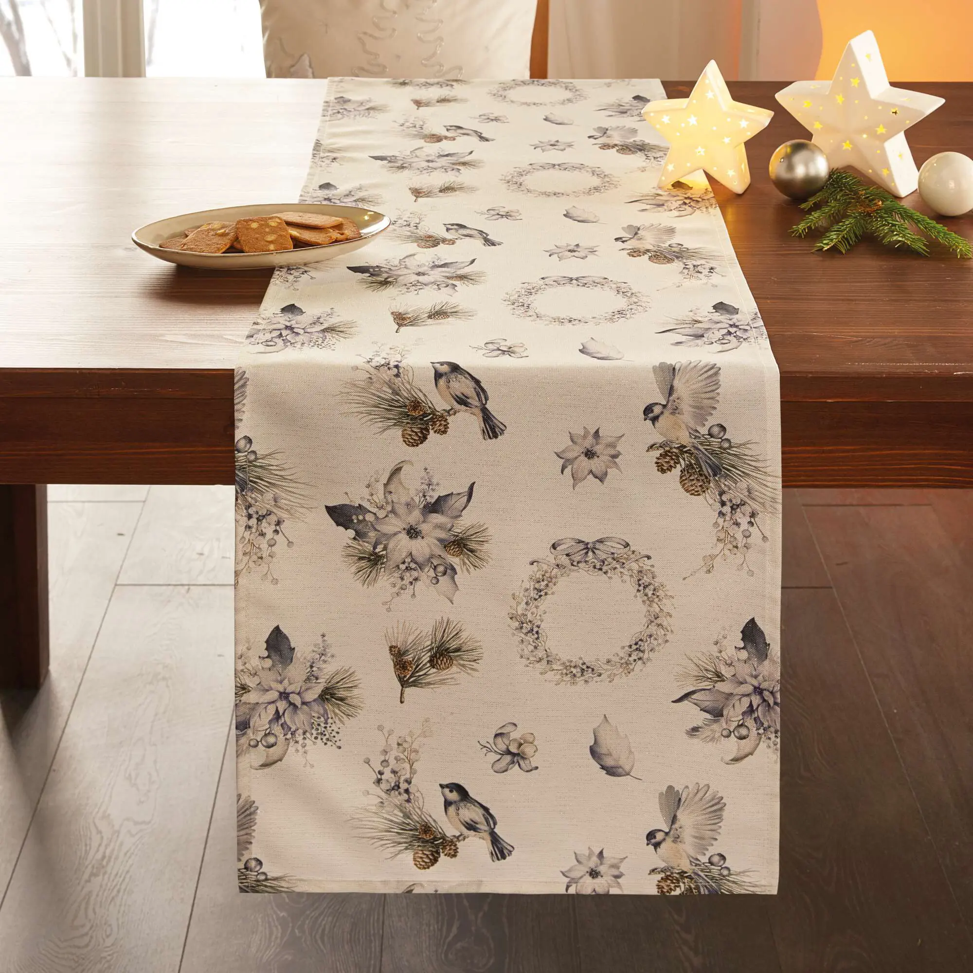 Tischläufer "Wintervogel"  im Frank Flechtwaren Online Shop kaufen
