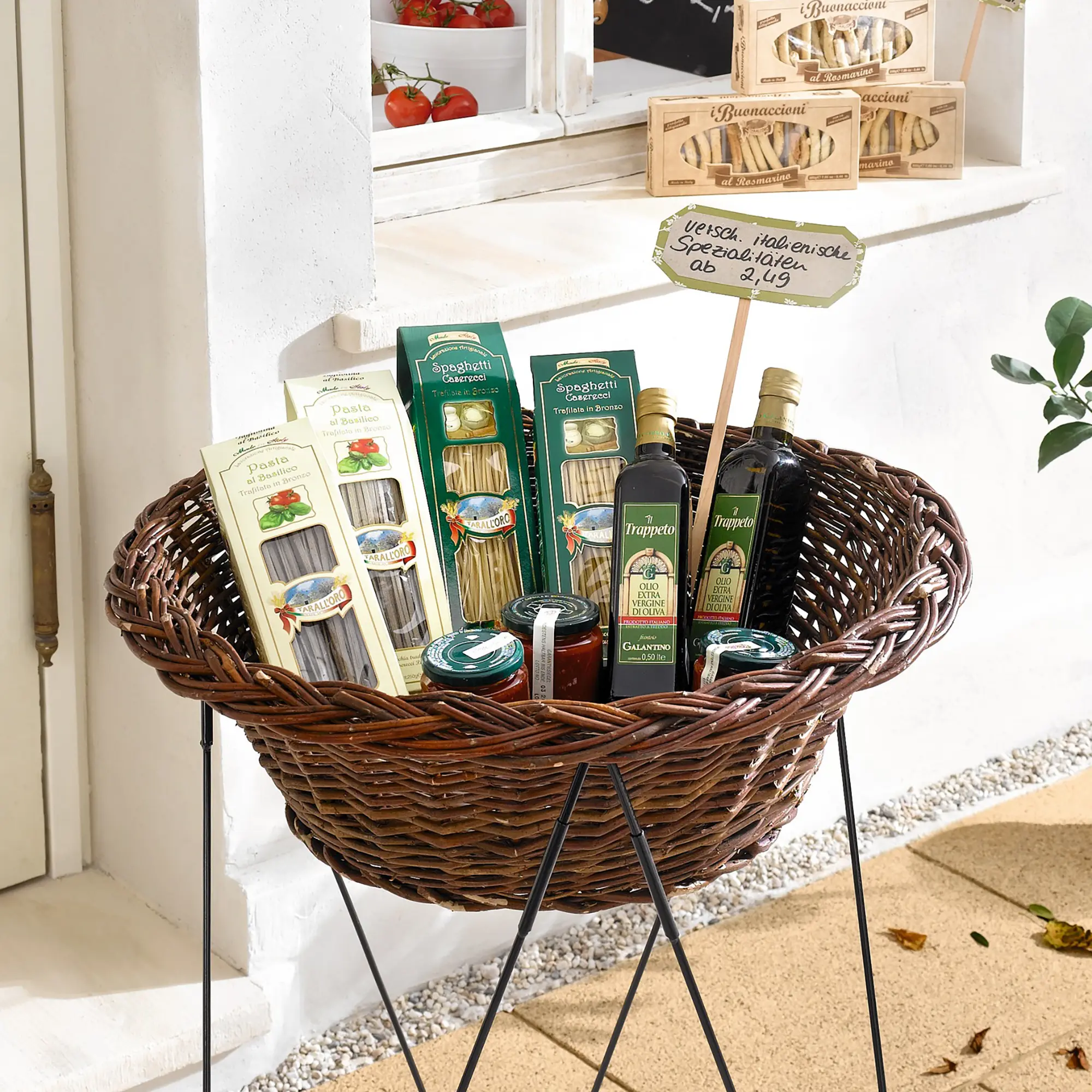 Auslagekorb "Naturweide", rund  im Frank Flechtwaren Online Shop kaufen