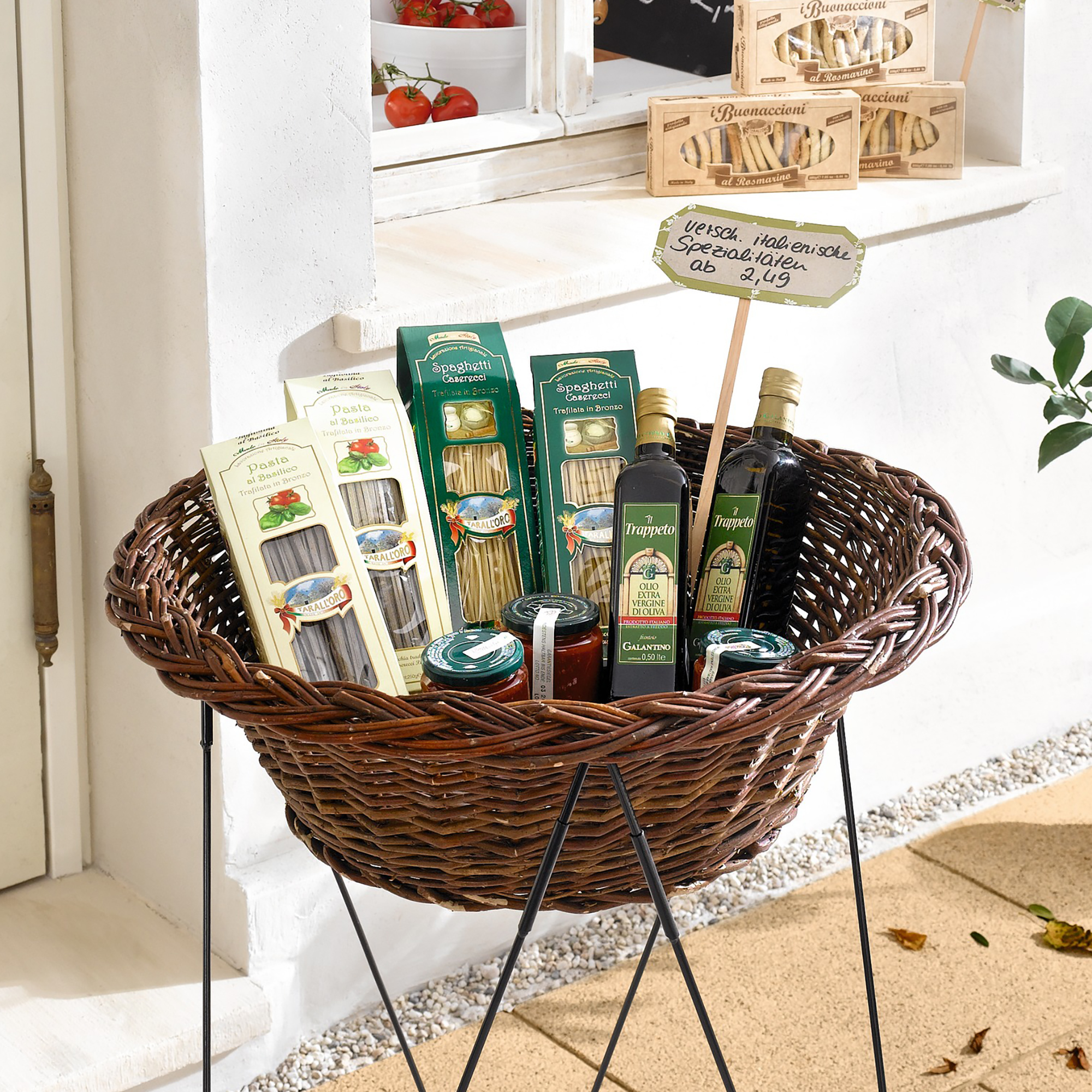Auslagekorb "Naturweide", rund  im Frank Flechtwaren Online Shop kaufen