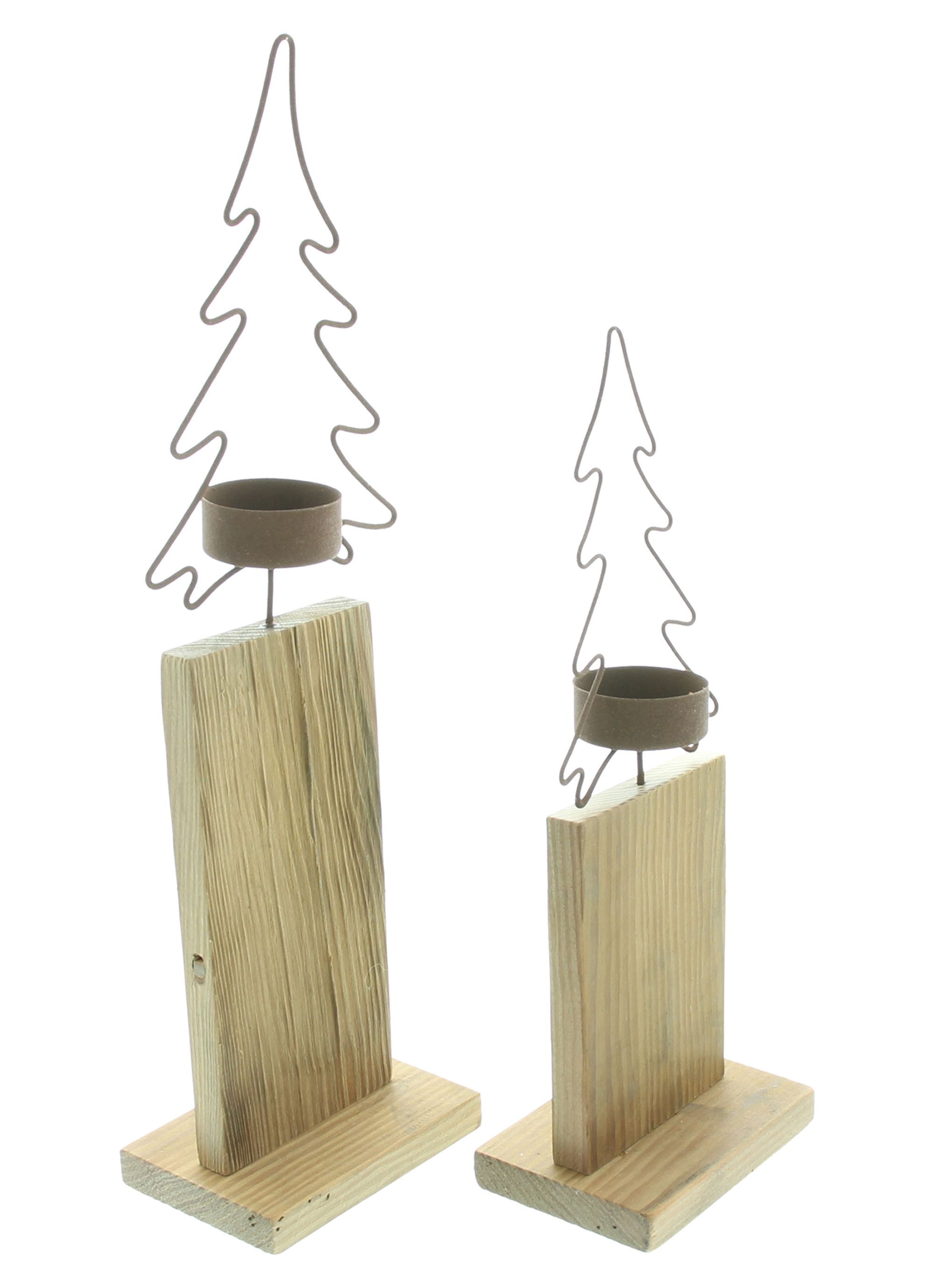 Teelichtsäule "Tanne", 2er Set im Frank Flechtwaren Online Shop für Weihnachten kaufen Teelichtsäule "Tanne", 2er Set im Frank Flechtwaren Online Shop für Weihnachten kaufen