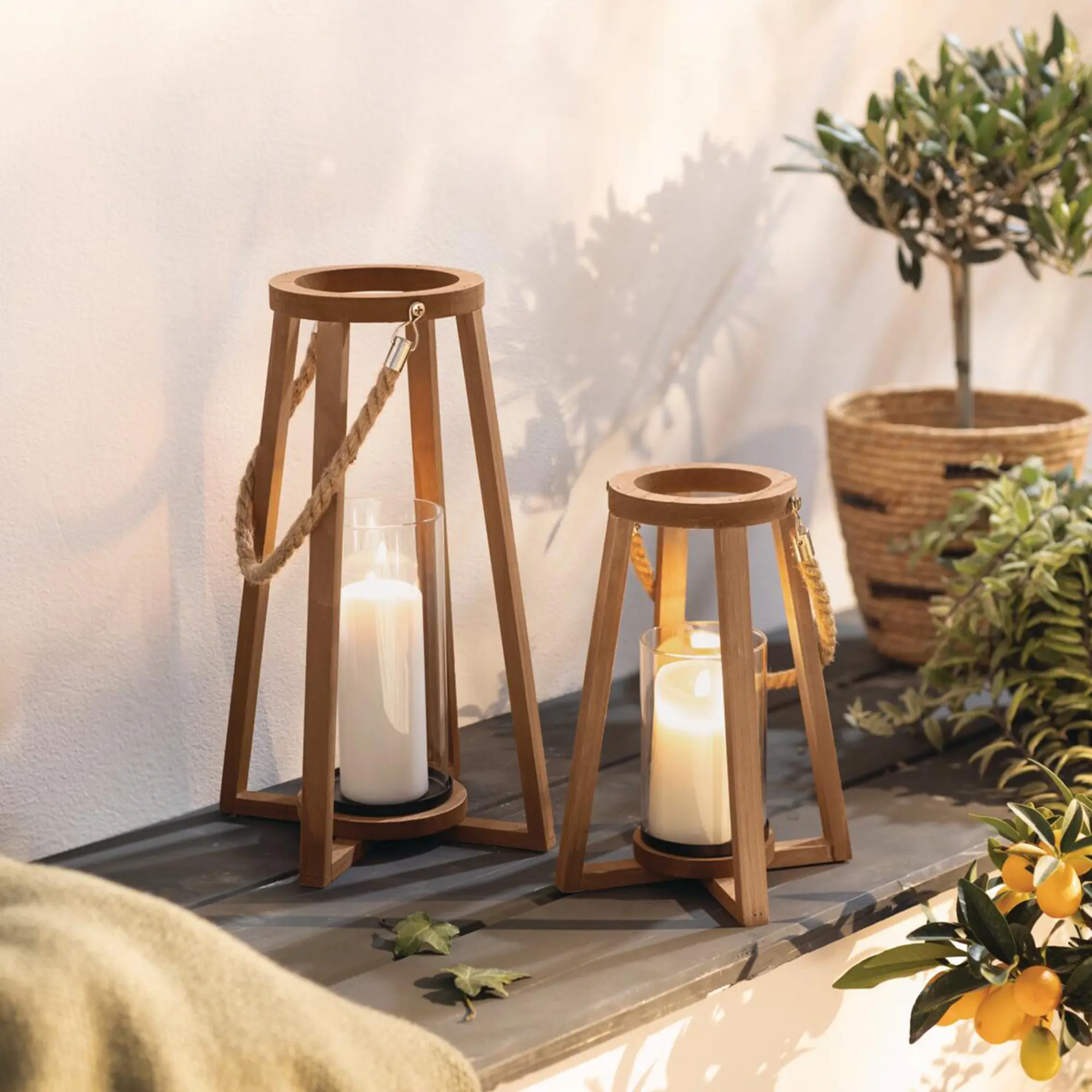 Laterne "Conical", 2er Set  im Frank Flechtwaren Online Shop kaufen