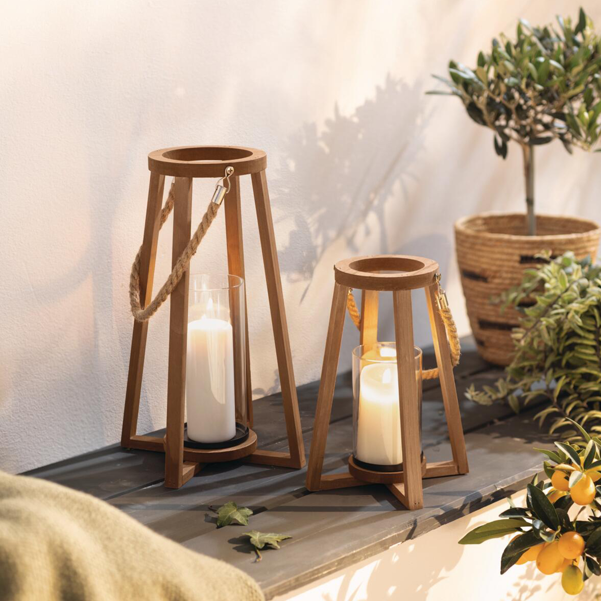 Laterne "Conical", 2er Set  im Frank Flechtwaren Online Shop kaufen