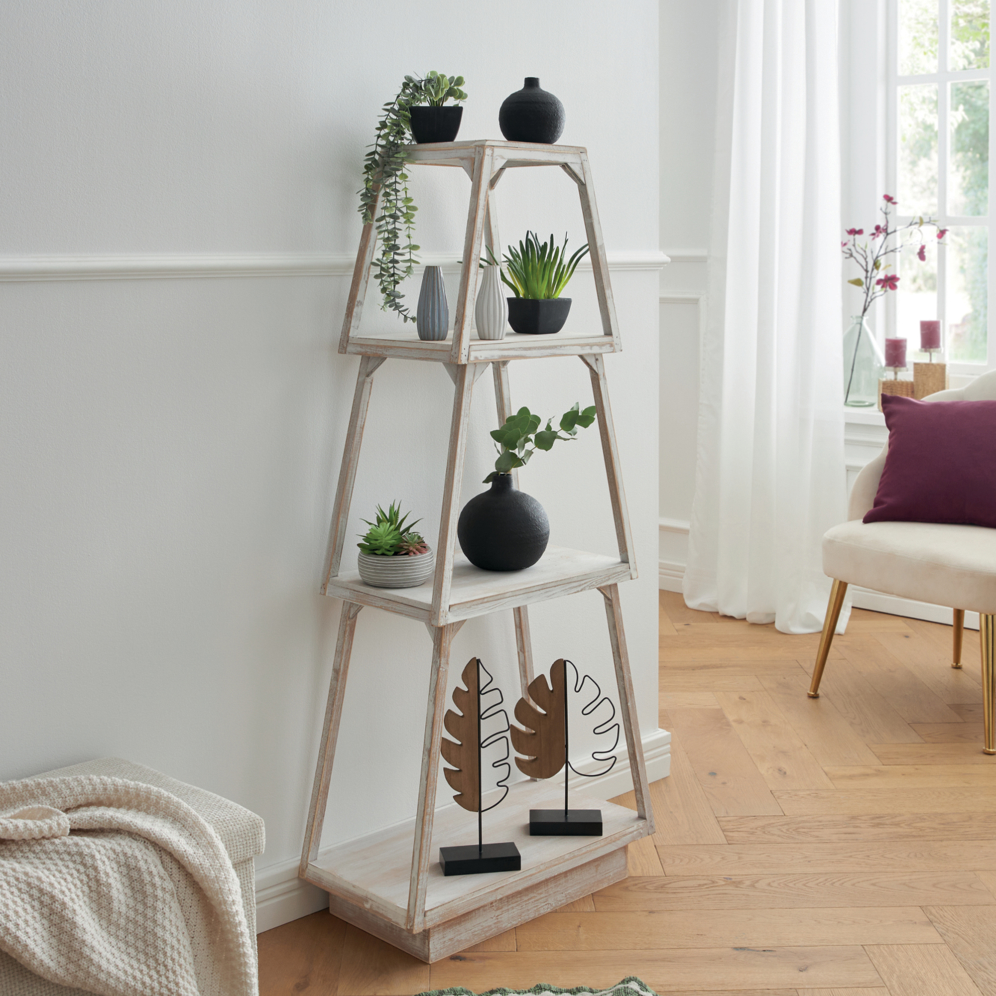 Dekoelement "Blätter", 2er Set  im Frank Flechtwaren Online Shop für Gerade eingetroffen kaufen