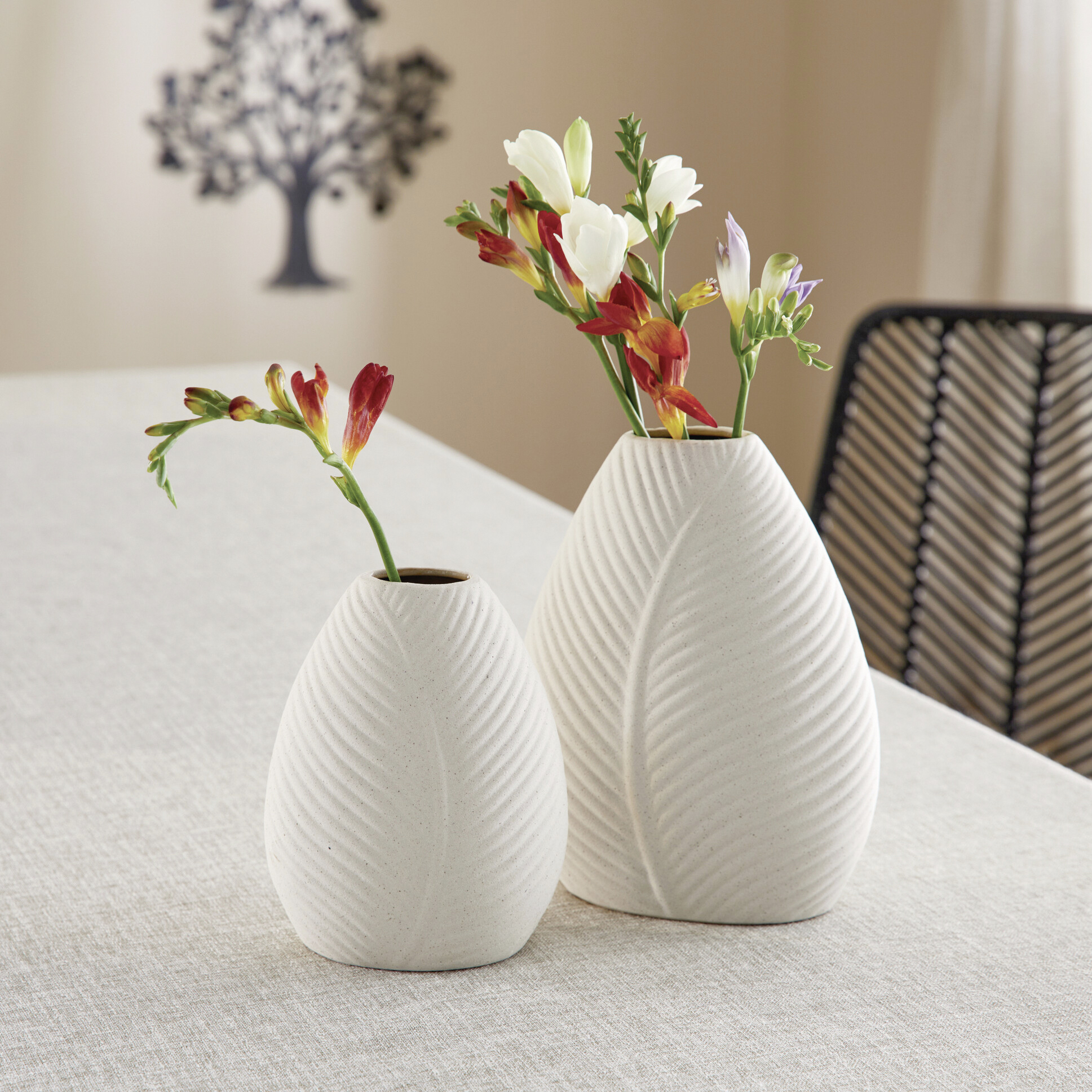 Dekovase "Blatt", 2er Set  im Frank Flechtwaren Online Shop kaufen