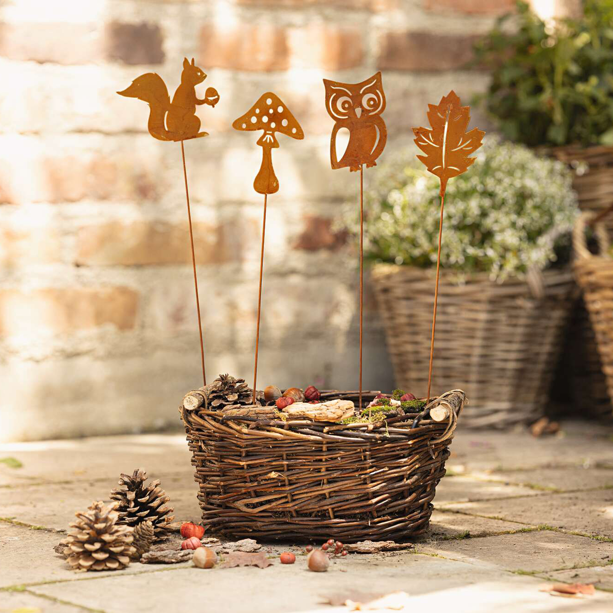 Stecker "Herbstquartett", 4er Set  im Frank Flechtwaren Online Shop für Herbstgarten kaufen