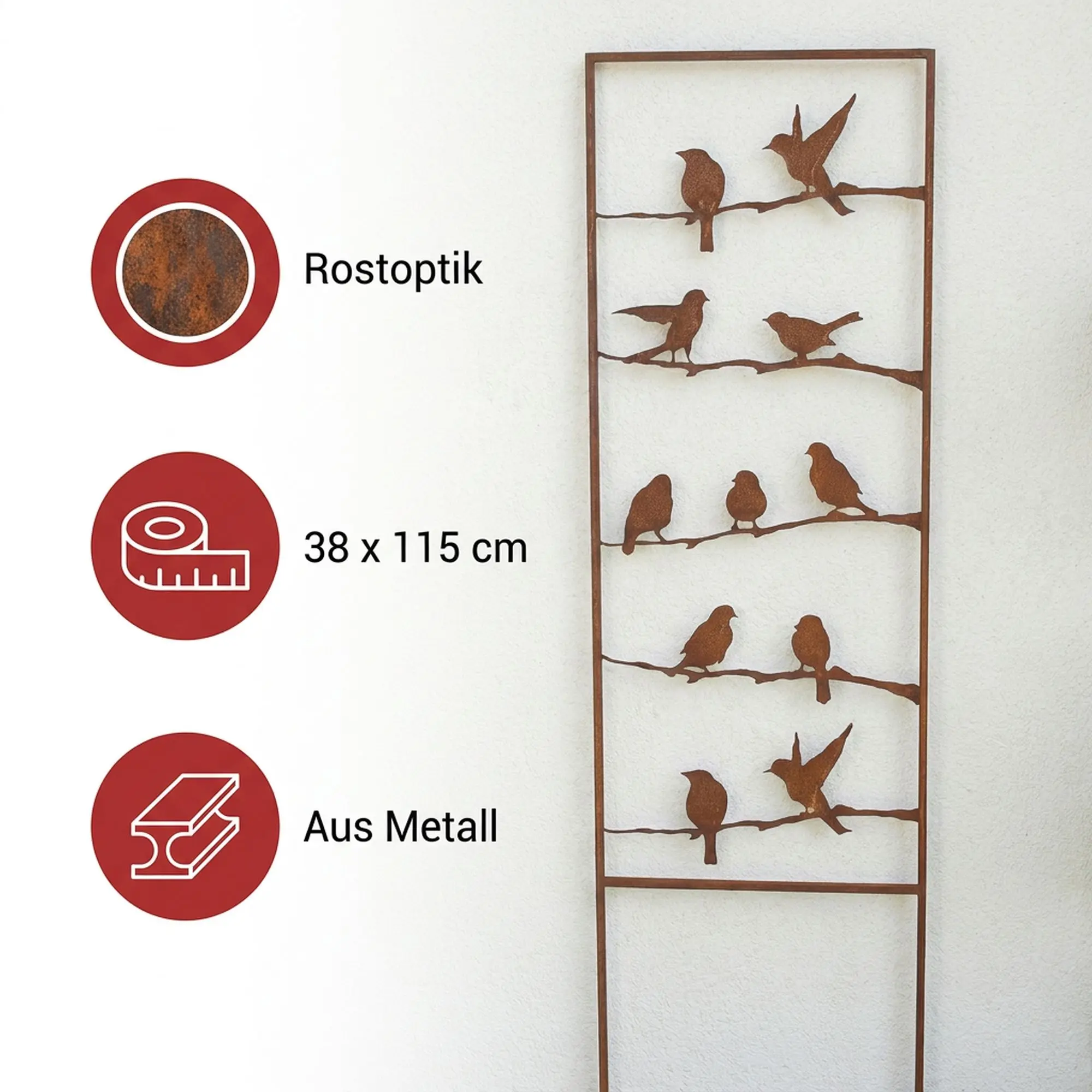 Dekoleiter "Vogelgezwitscher"  im Frank Flechtwaren Online Shop für Bunter Ostergarten kaufen
