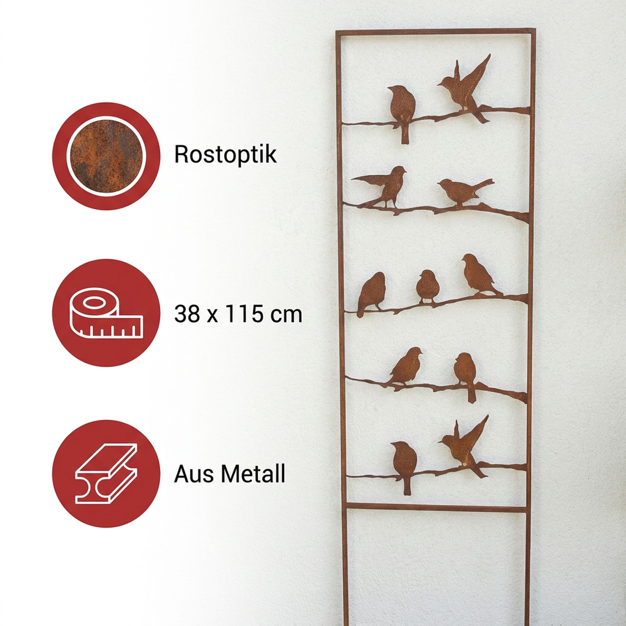 Dekoleiter "Vogelgezwitscher"  im Frank Flechtwaren Online Shop für Bunter Ostergarten kaufen