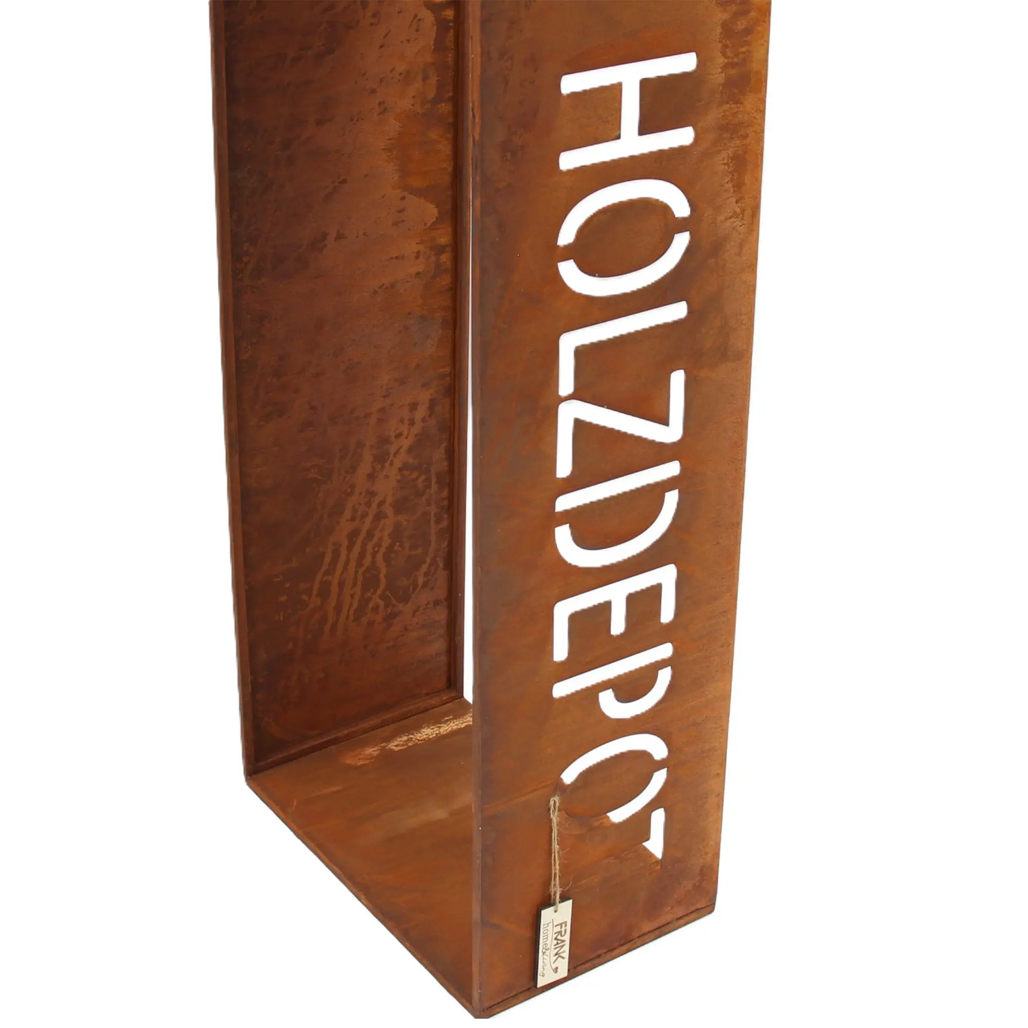 Kaminholz-Regal "Rustic"  im Frank Flechtwaren Online Shop für Rostdeko für Ihren Garten kaufen
