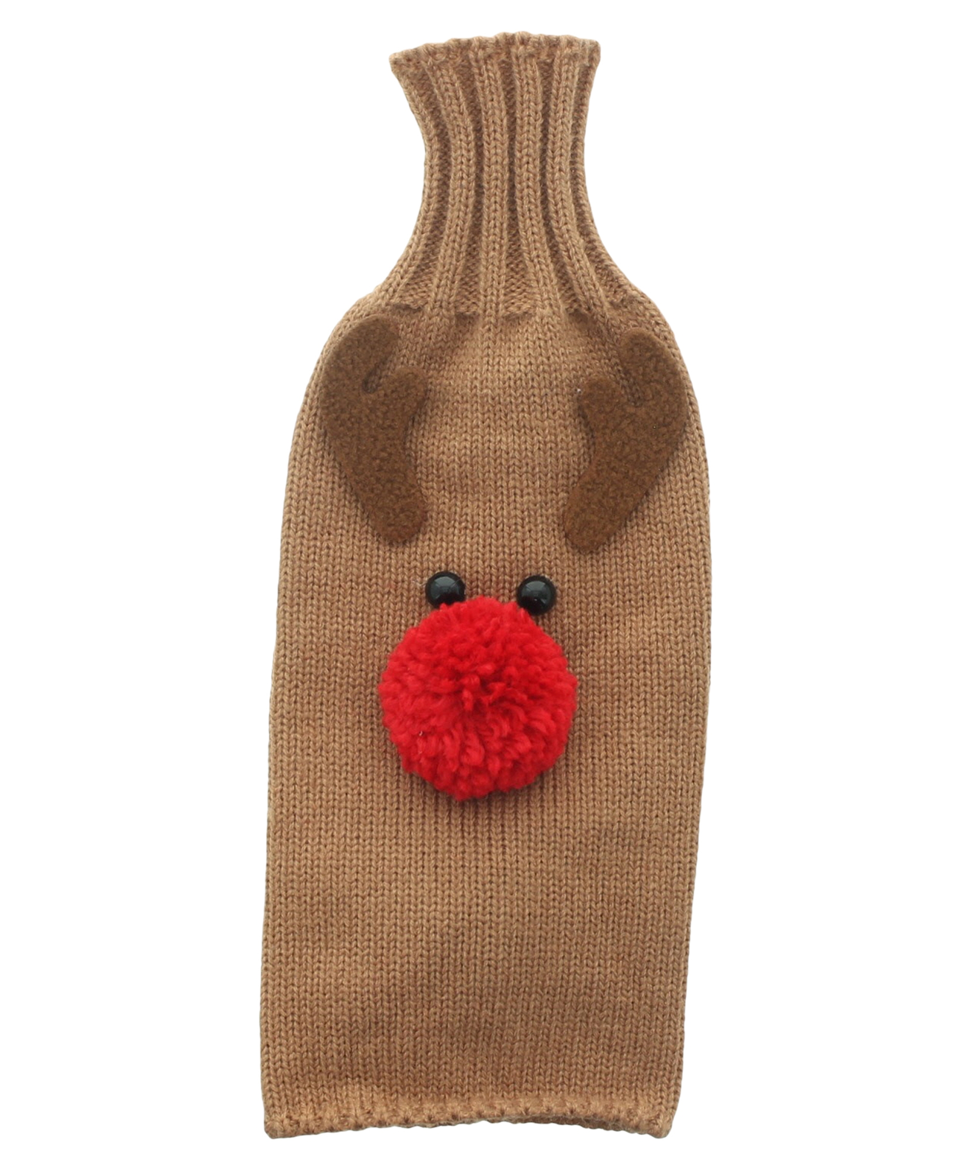 Flaschendeko "Rudolf"  im Frank Flechtwaren Online Shop für Geschenke-Tipps kaufen