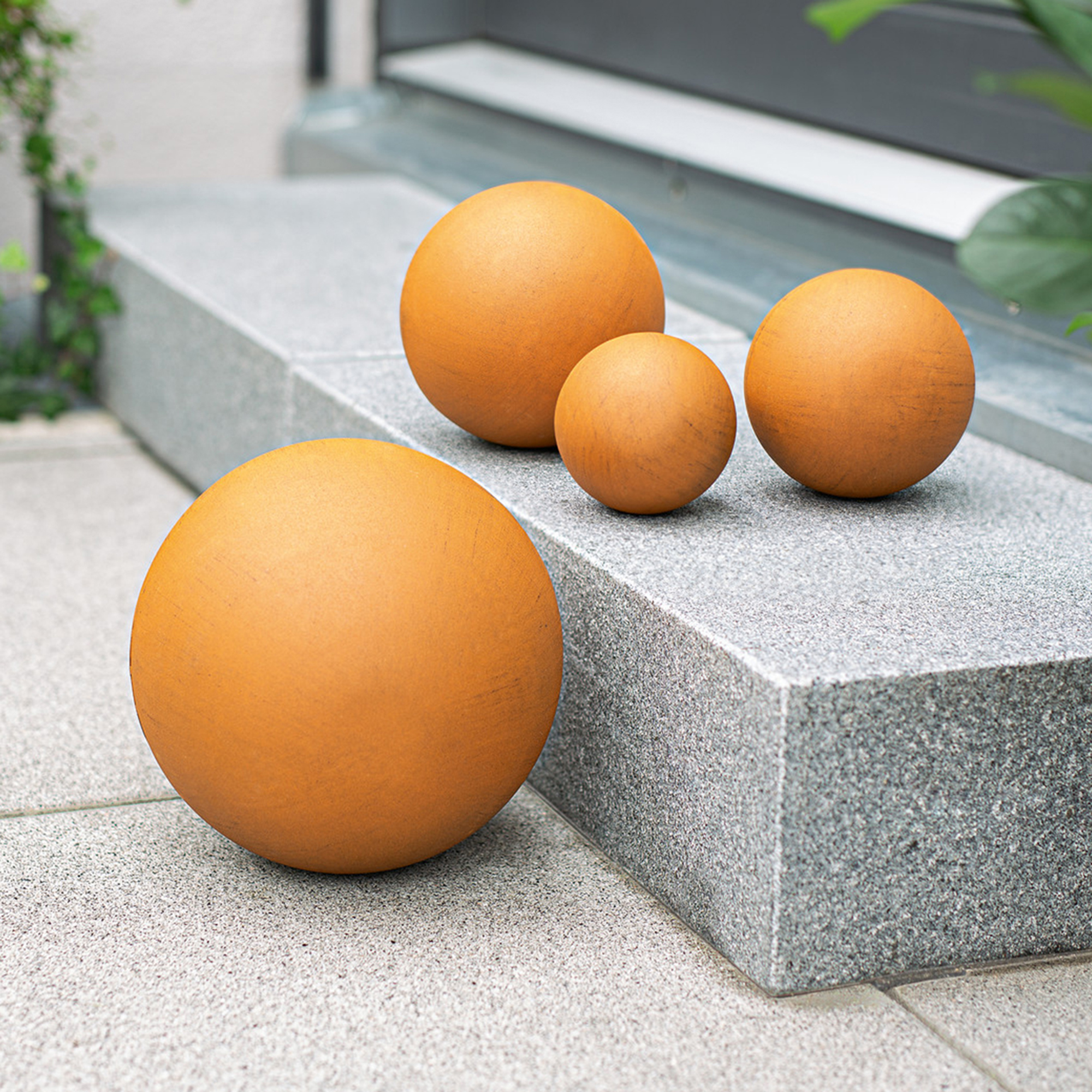Kugel "Rost", 3er Set  im Frank Flechtwaren Online Shop kaufen
