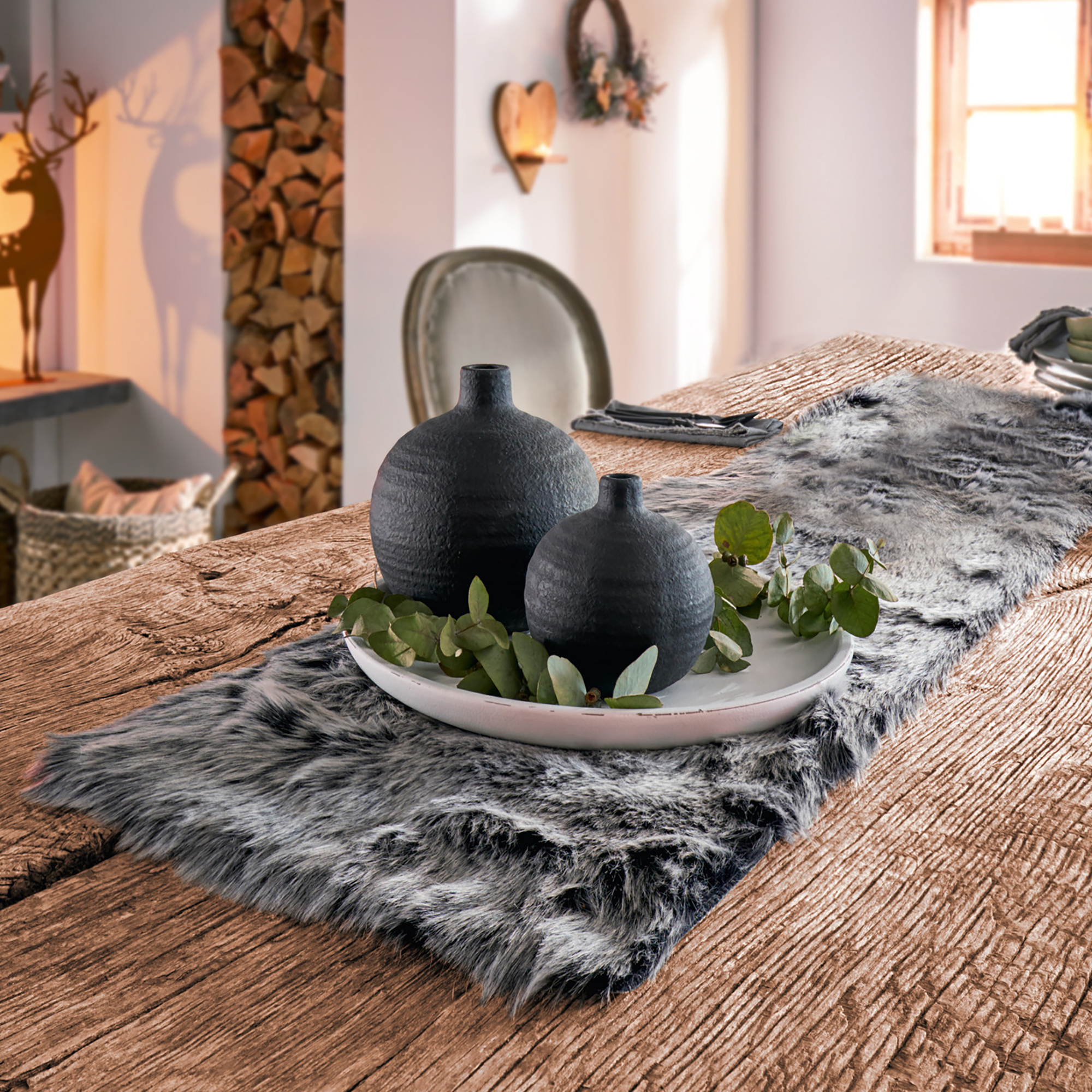 Dekovase "Noir", 2er Set  im Frank Flechtwaren Online Shop kaufen