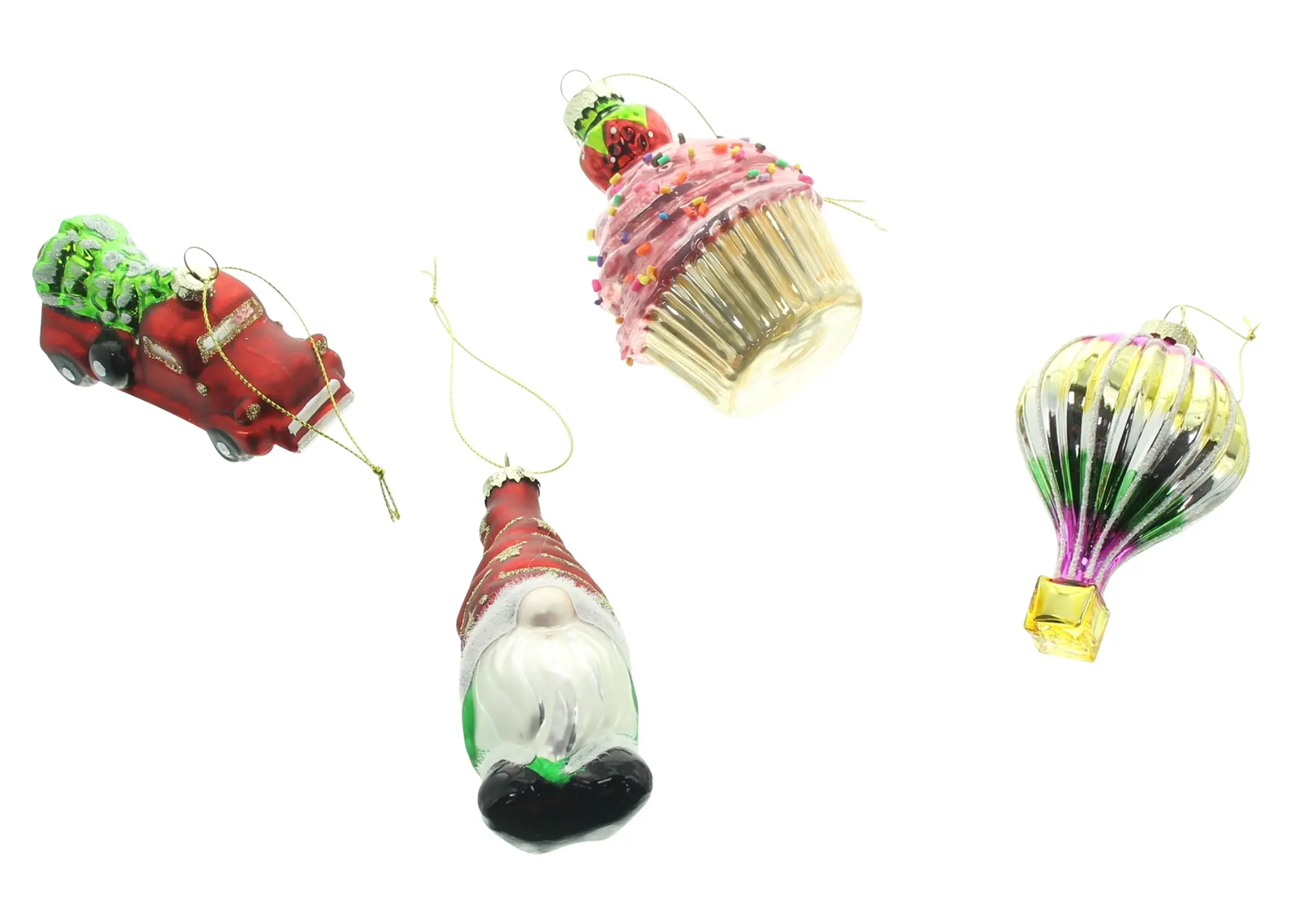 Christbaumschmuck "Fancy", 4er Set  im Frank Flechtwaren Online Shop kaufen