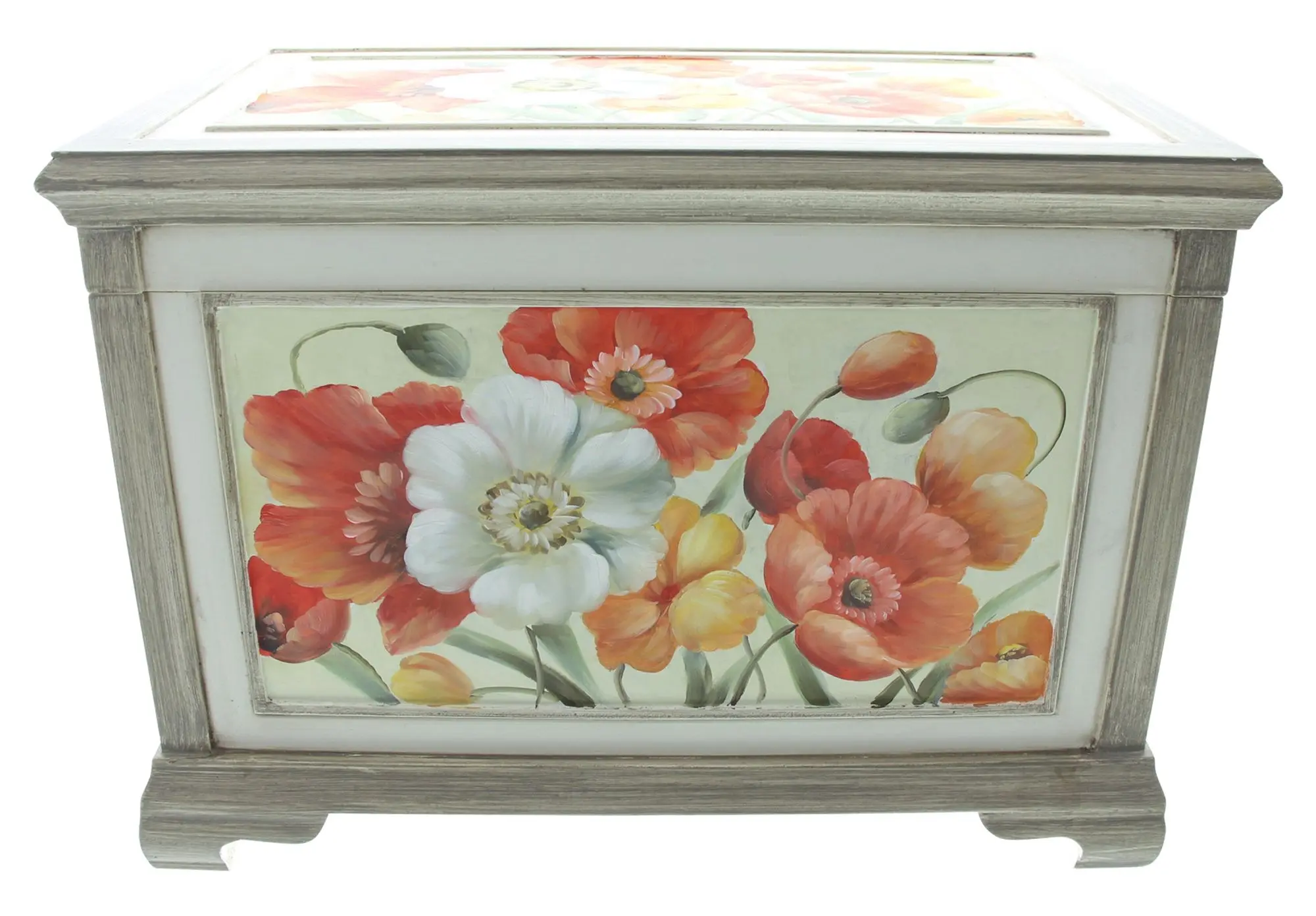 Holztruhe "Blumen" im Frank Flechtwaren Online Shop für Flur kaufen Holztruhe "Blumen" im Frank Flechtwaren Online Shop für Flur kaufen