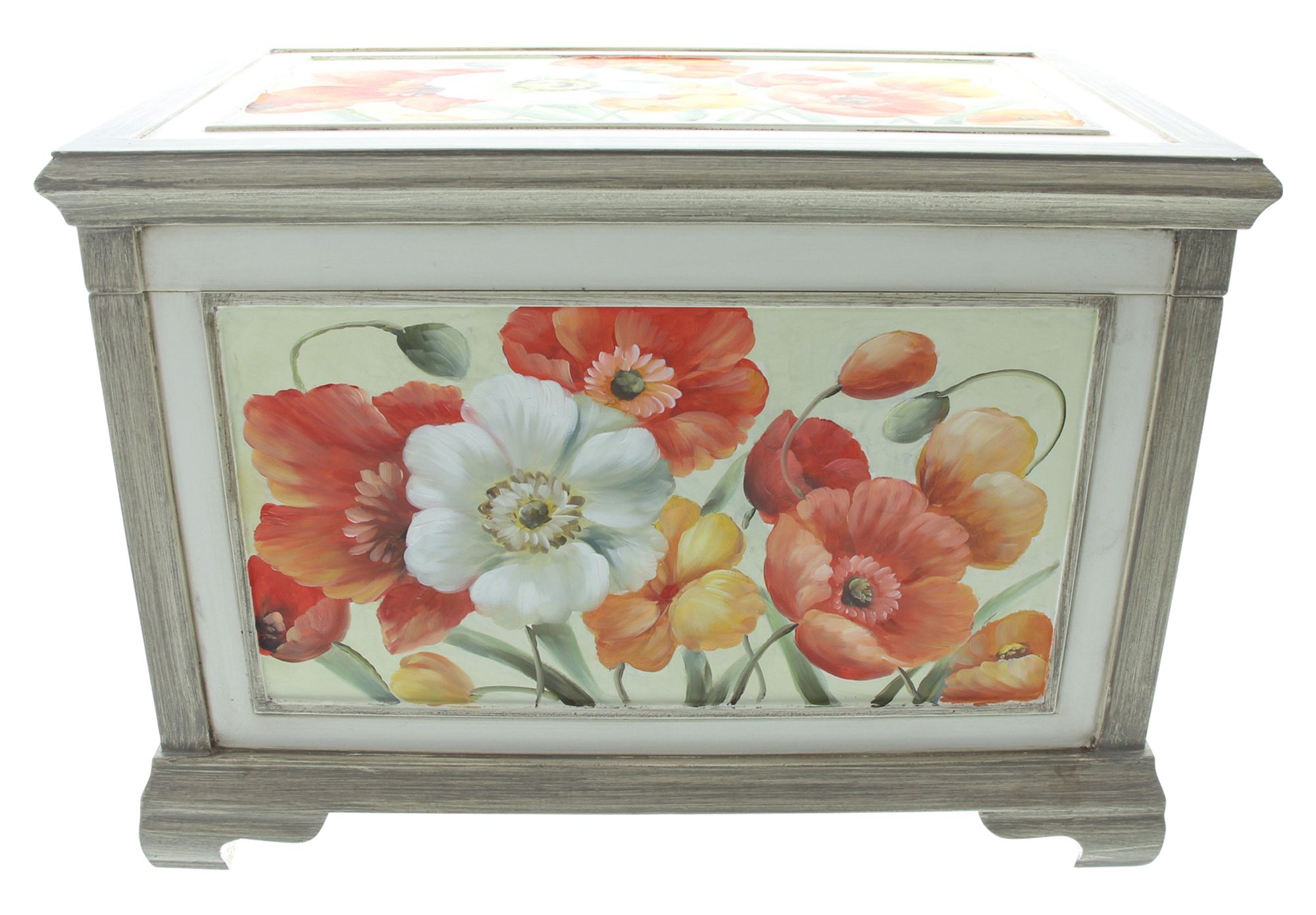 Holztruhe "Blumen" im Frank Flechtwaren Online Shop für Flur kaufen Holztruhe "Blumen" im Frank Flechtwaren Online Shop für Flur kaufen