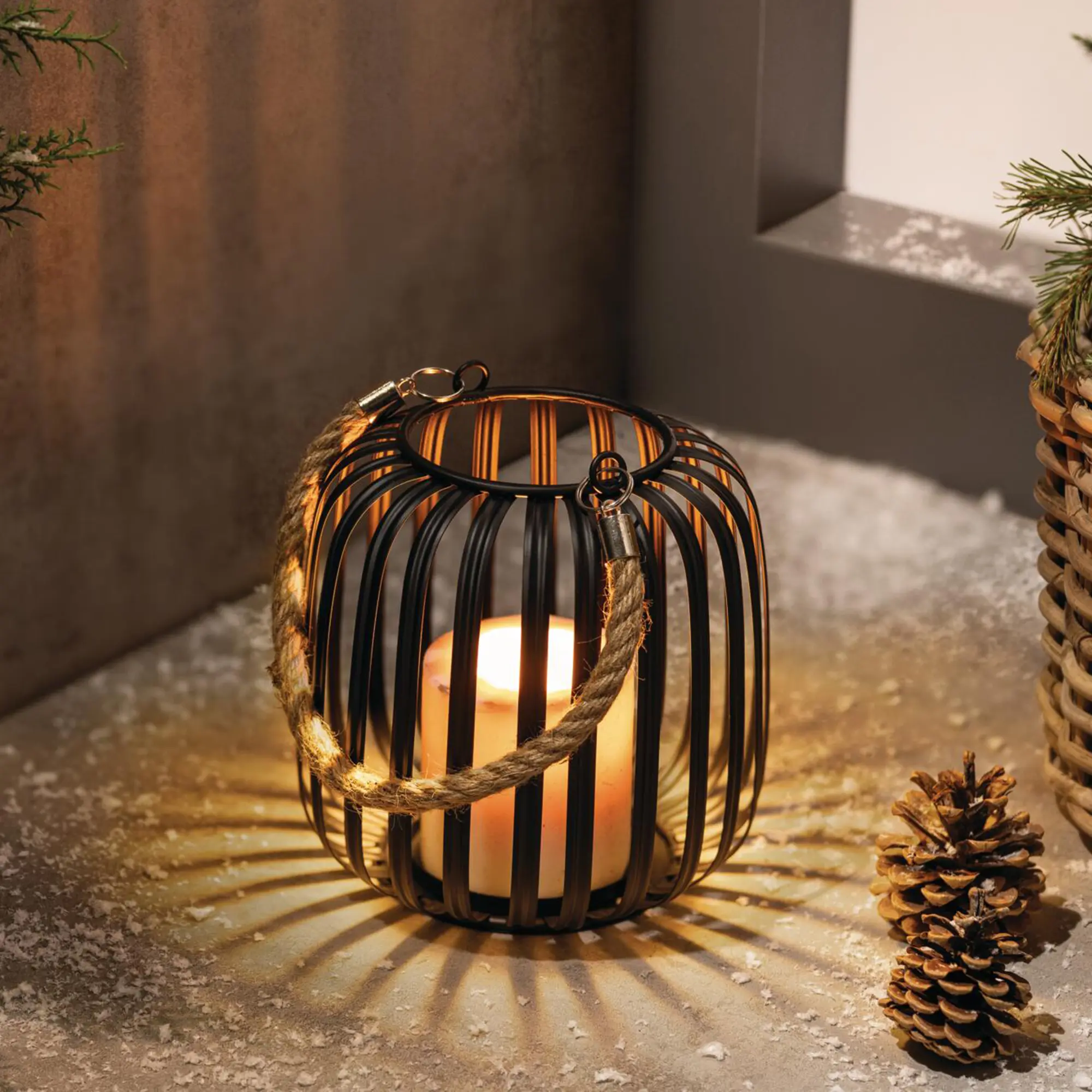 Windlicht "Black"  im Frank Flechtwaren Online Shop kaufen