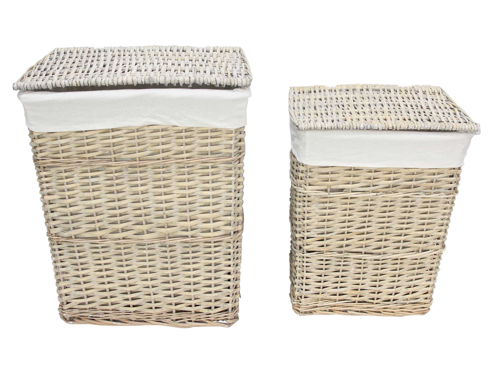 Acheter Lot de 2 paniers à linge "osier gris"  dans la boutique en ligne de Frank Flechtwaren pour Noël